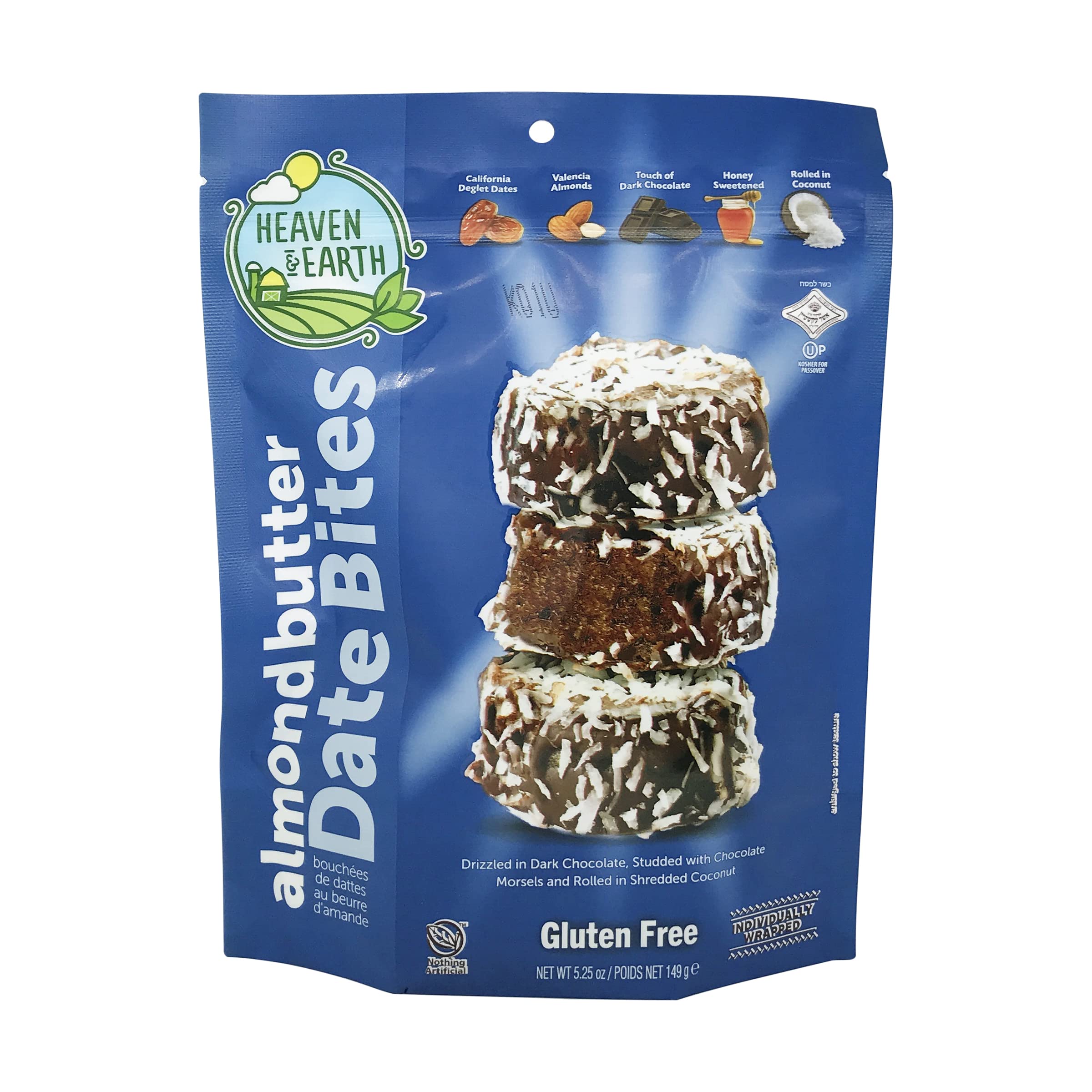 Heaven & Earth, Bite Almond Butter Coconut Date, 5.25 Ounce