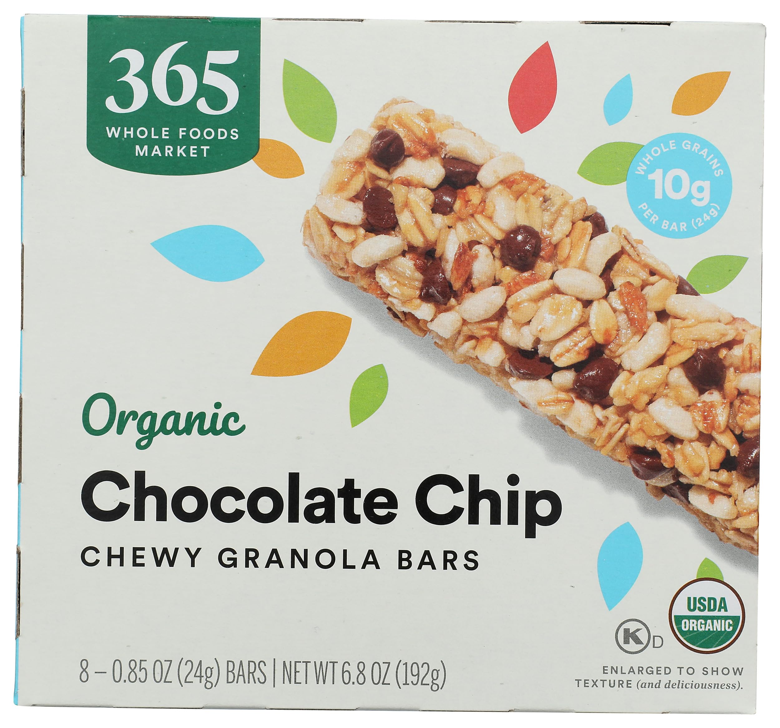 Organic Chocolate Chip Chewy Granola Bars, 8 Count