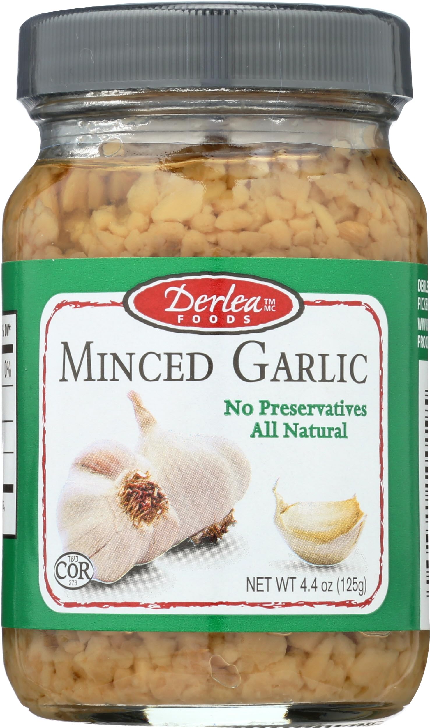 Derlea Garlic Minced, 4.4 Ounce