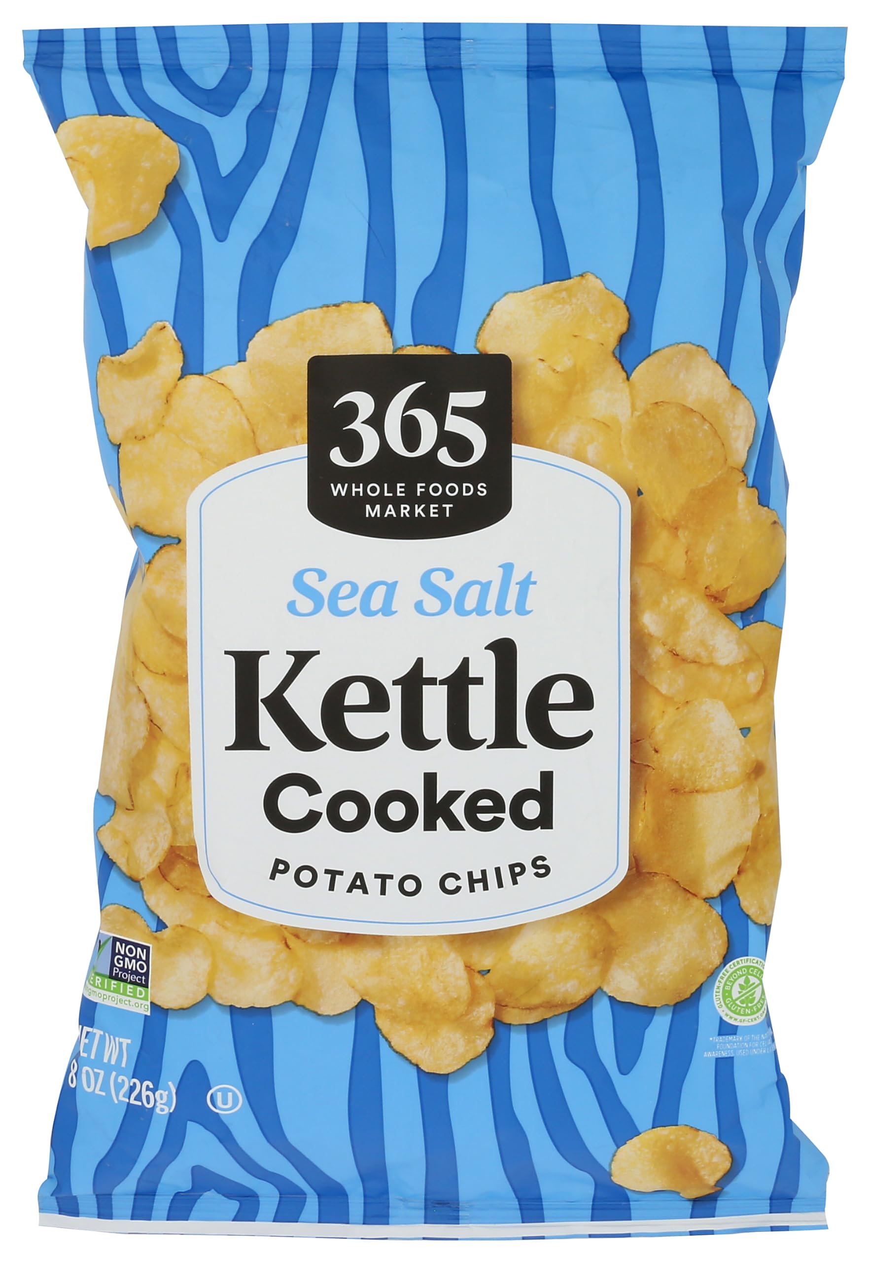 Sea salt Kettle Potato Chips, 8 OZ