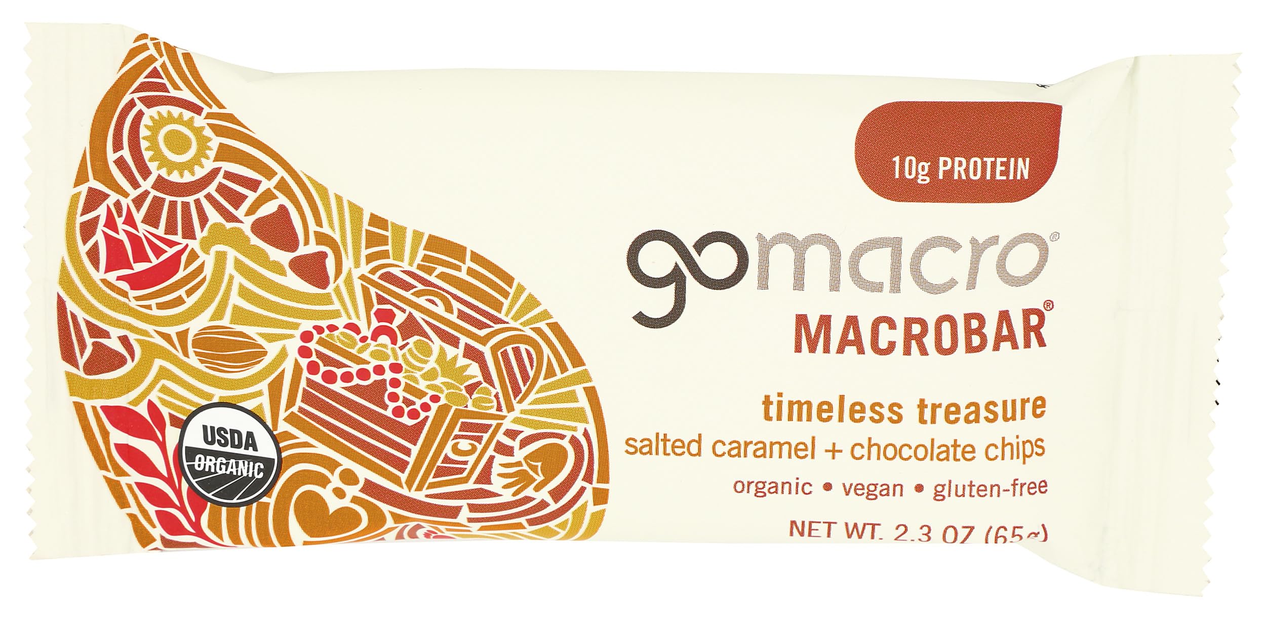 Gomacro, Bar Macro Salted Caramel Chocolate Chip Organic, 2.3 Ounce