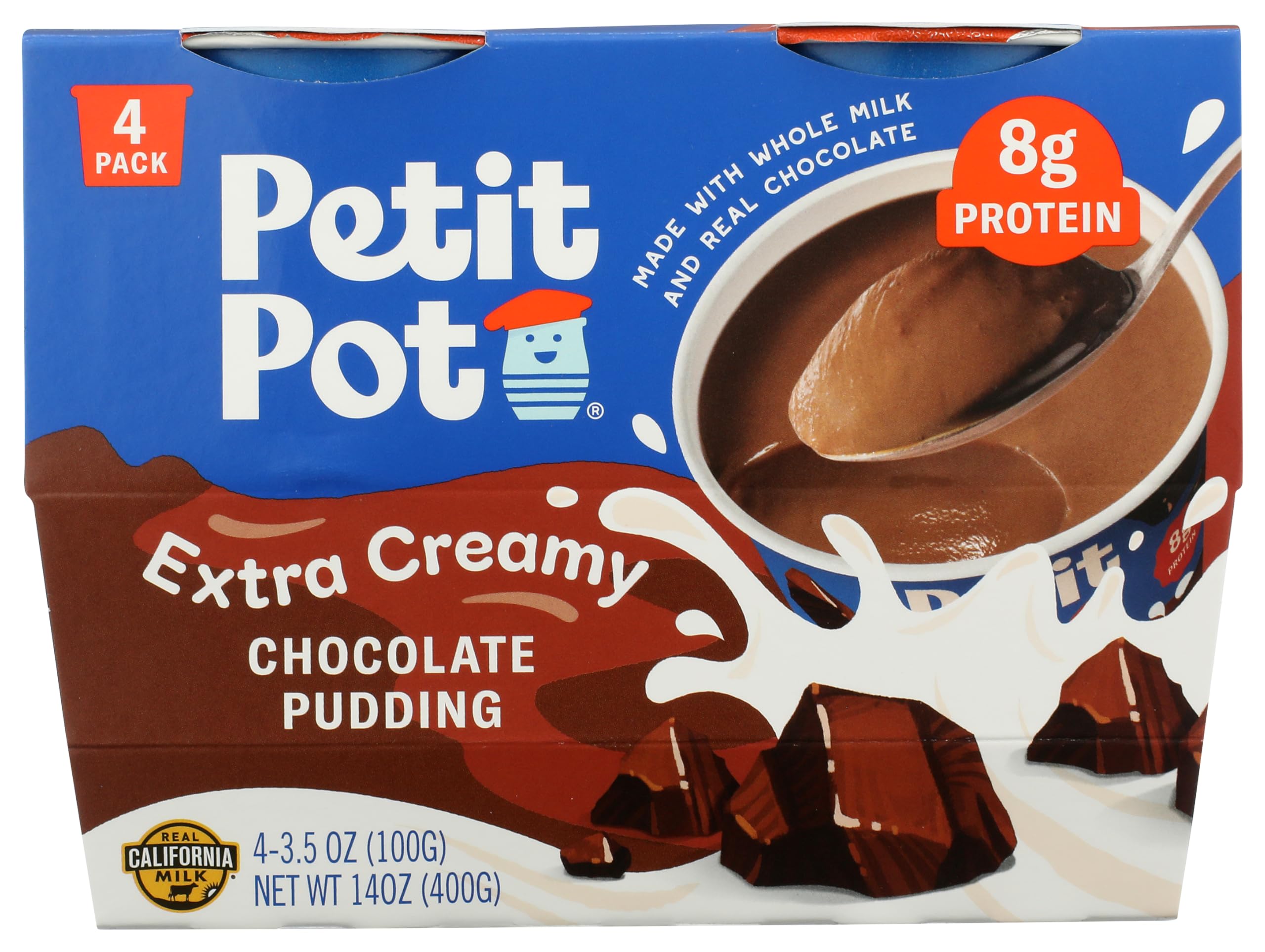 Petit Pot Chocolate Protein Pudding 4pk, 14 OZ | 8g protein