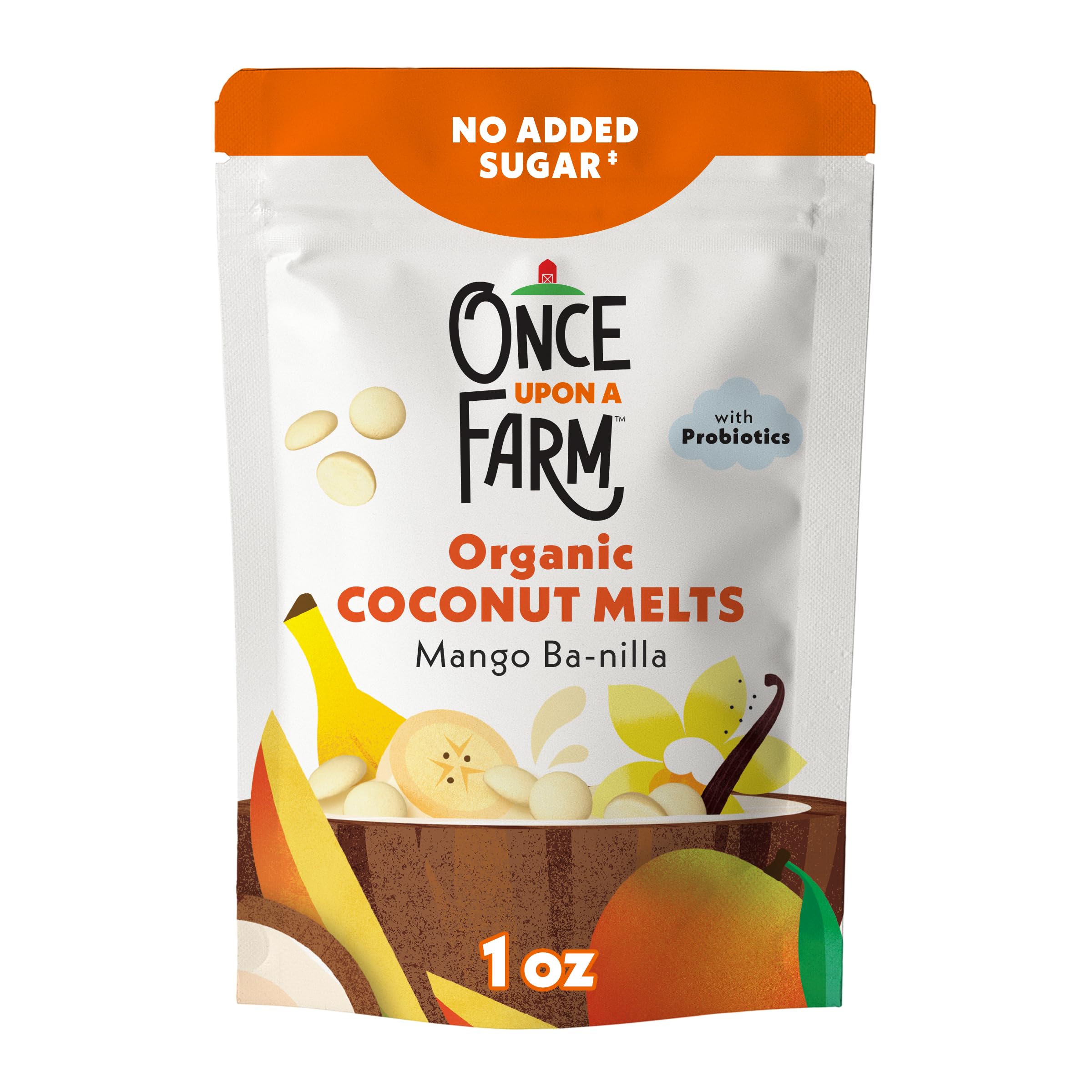 Once Upon a Farm Coconut Melts, Mango Ba-nilla 1oz