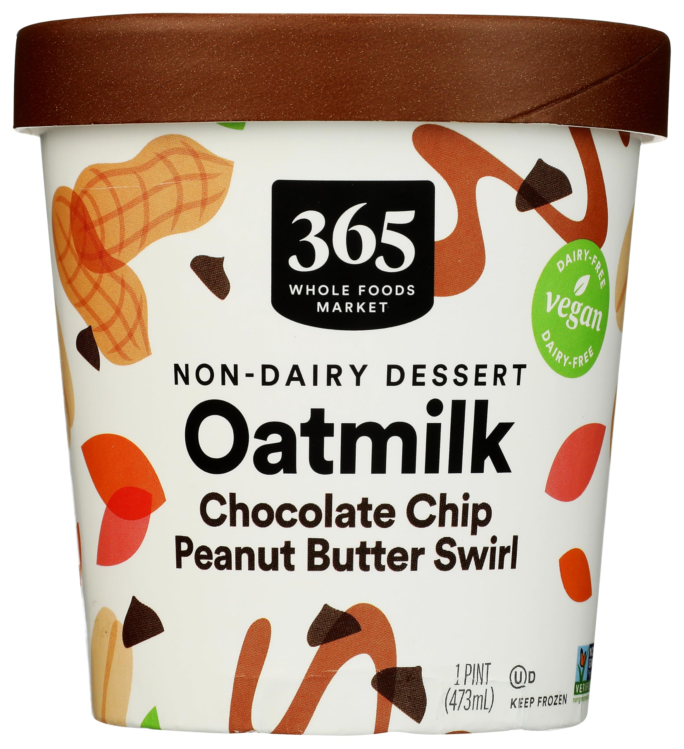 365 by Whole Foods Market Chocolate Chip Peanut Butter Oat Milk Frozen Dessert, 1 PT