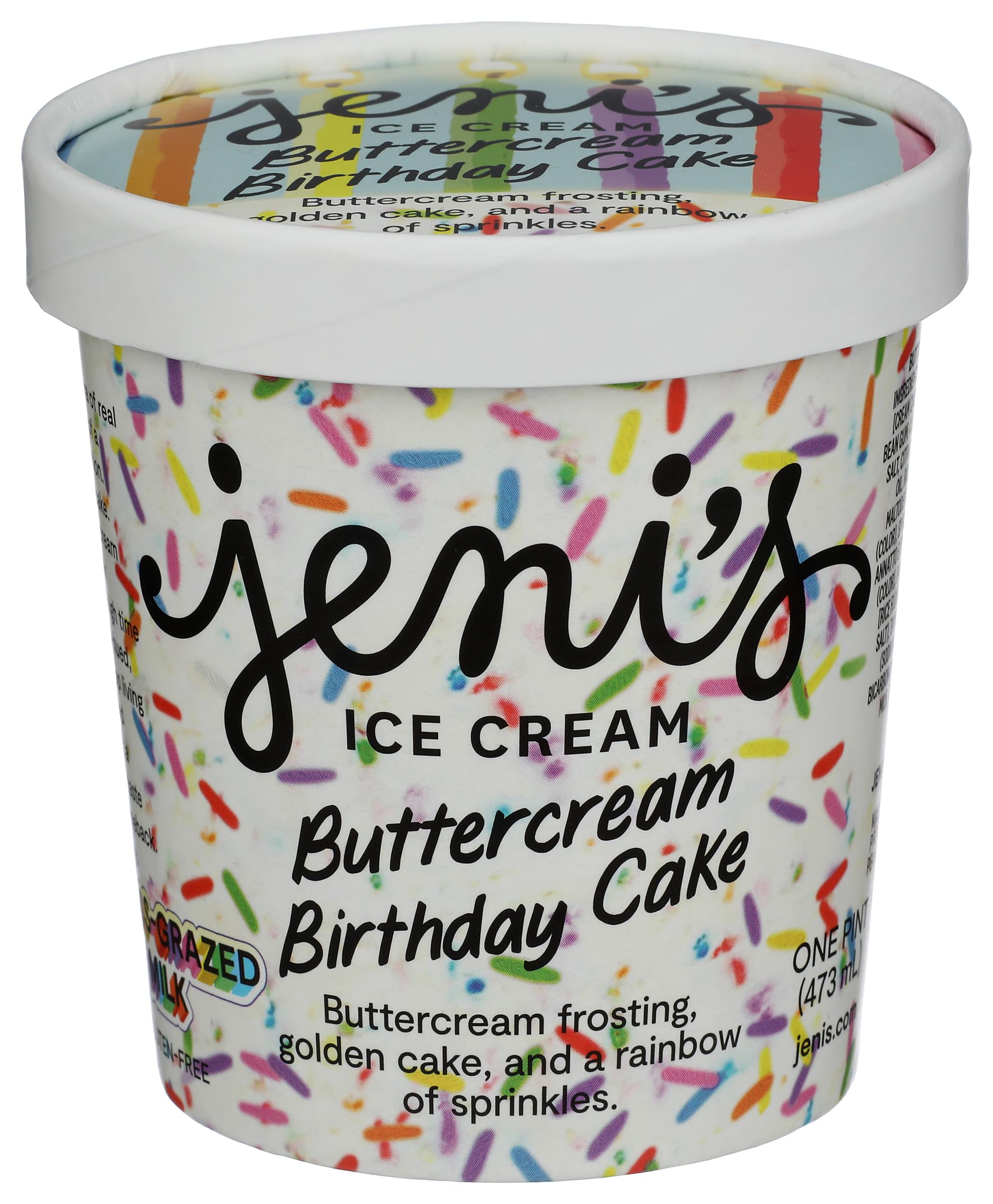 Jenis Splendid Ice Creams Buttercream Birthday Cake Ice Cream, 1 PT