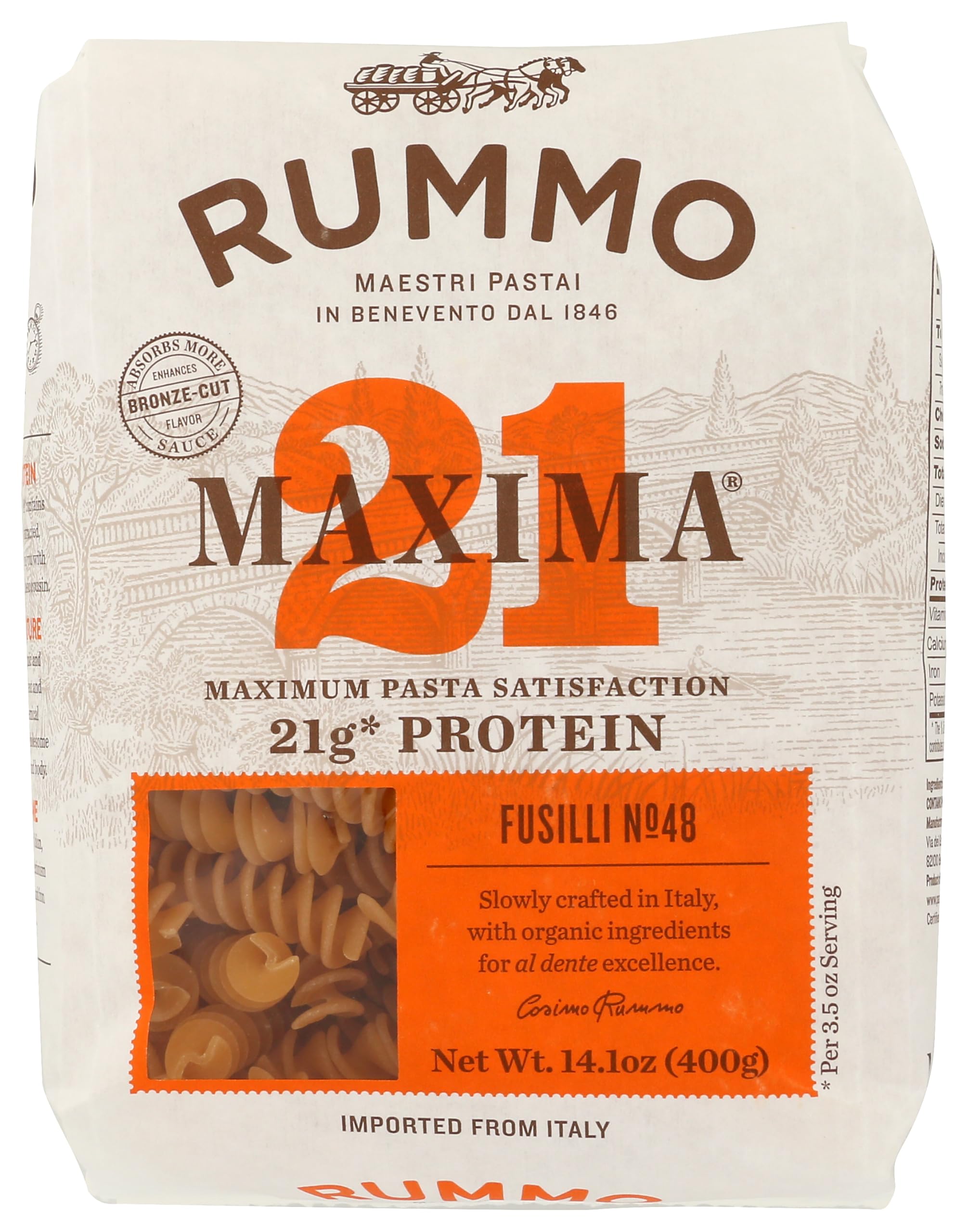 Pasta Fusilli Protein Organic, 14.1 Ounce