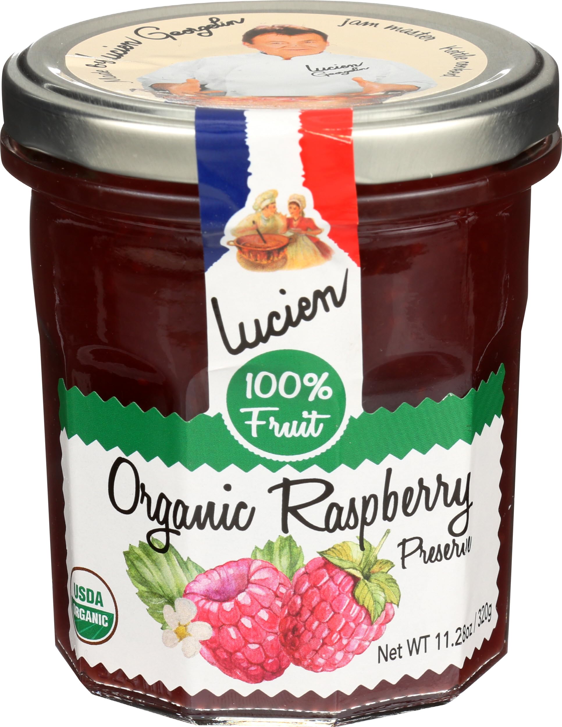 LUCIEN GEORGELIN Organic Raspberry Fruit Spread, 11.28 OZ