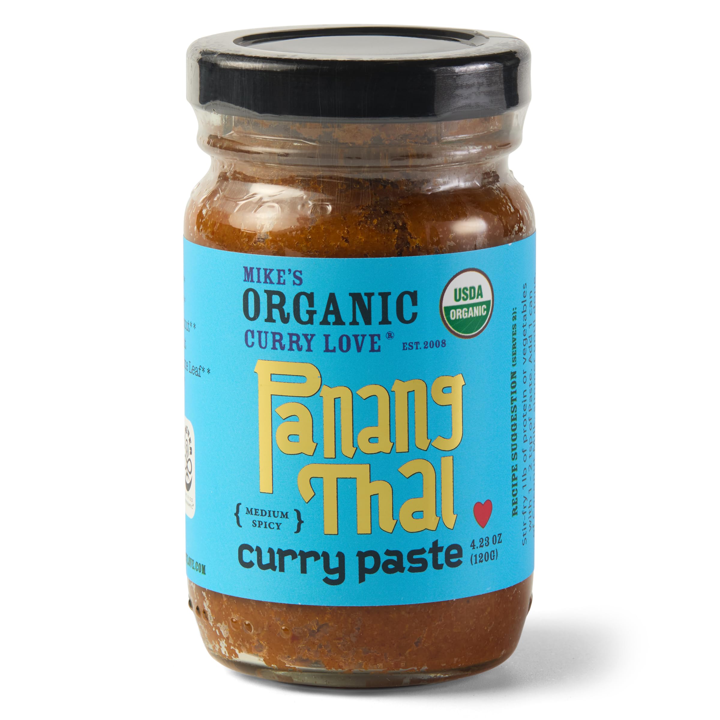Organic Panang Curry Paste Made in Thailand, Authentic & Premium | 1 x 4.23 Ounce Jar