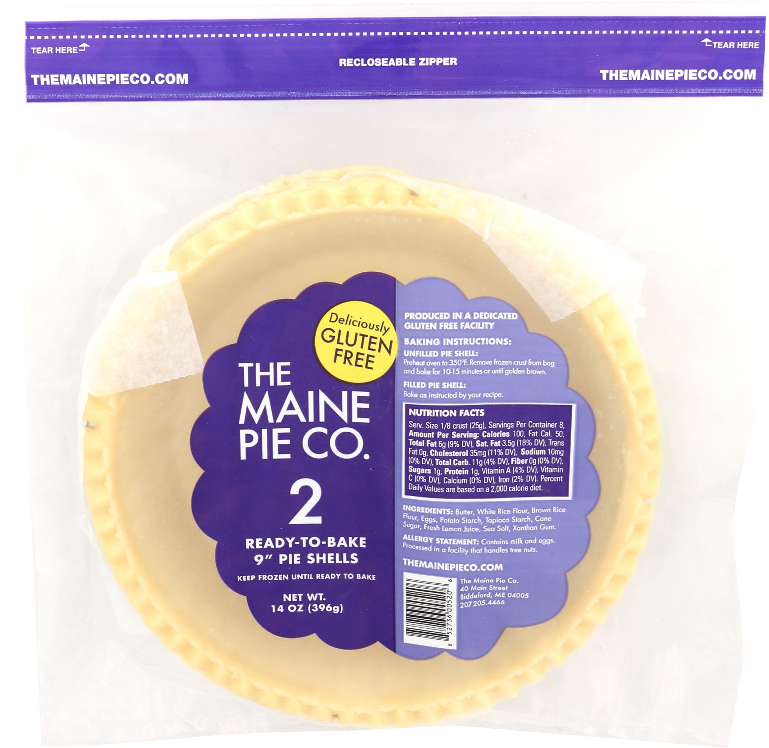 The Maine Pie Co Pie Shells 9 Inch, 14 Ounce
