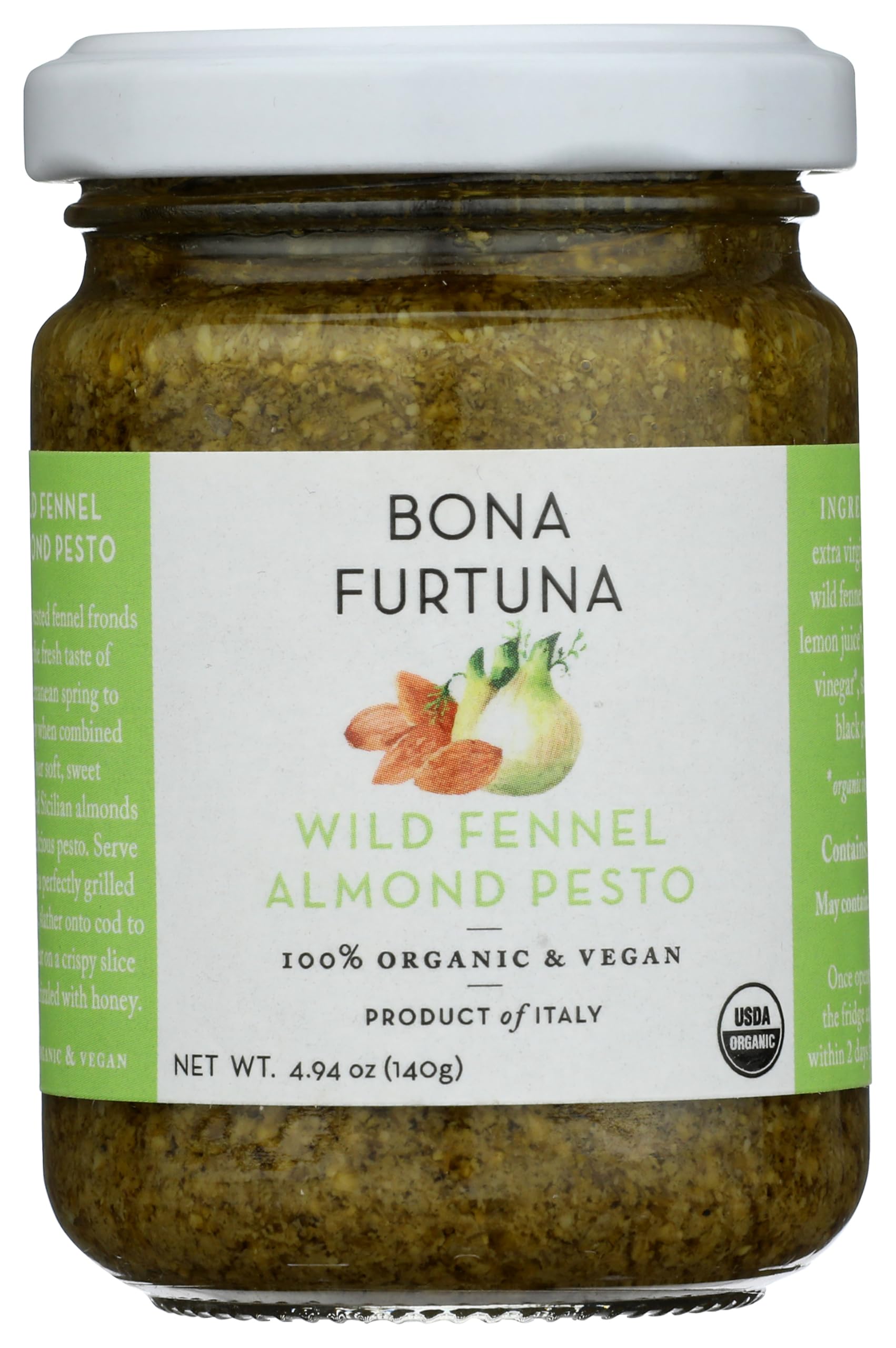Organic Sauce Pesto Wild Fennel Almond, 4.94 Ounce