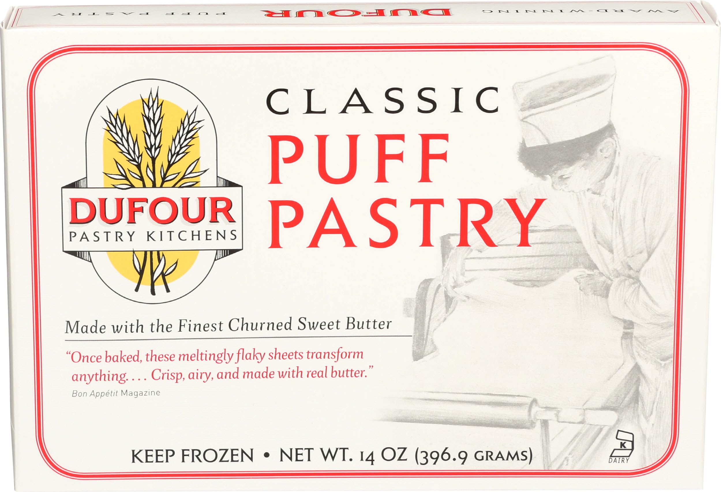 Dufour Pastry Kitchen, All Butter Puff Pastry, 14 Oz (Frozen)