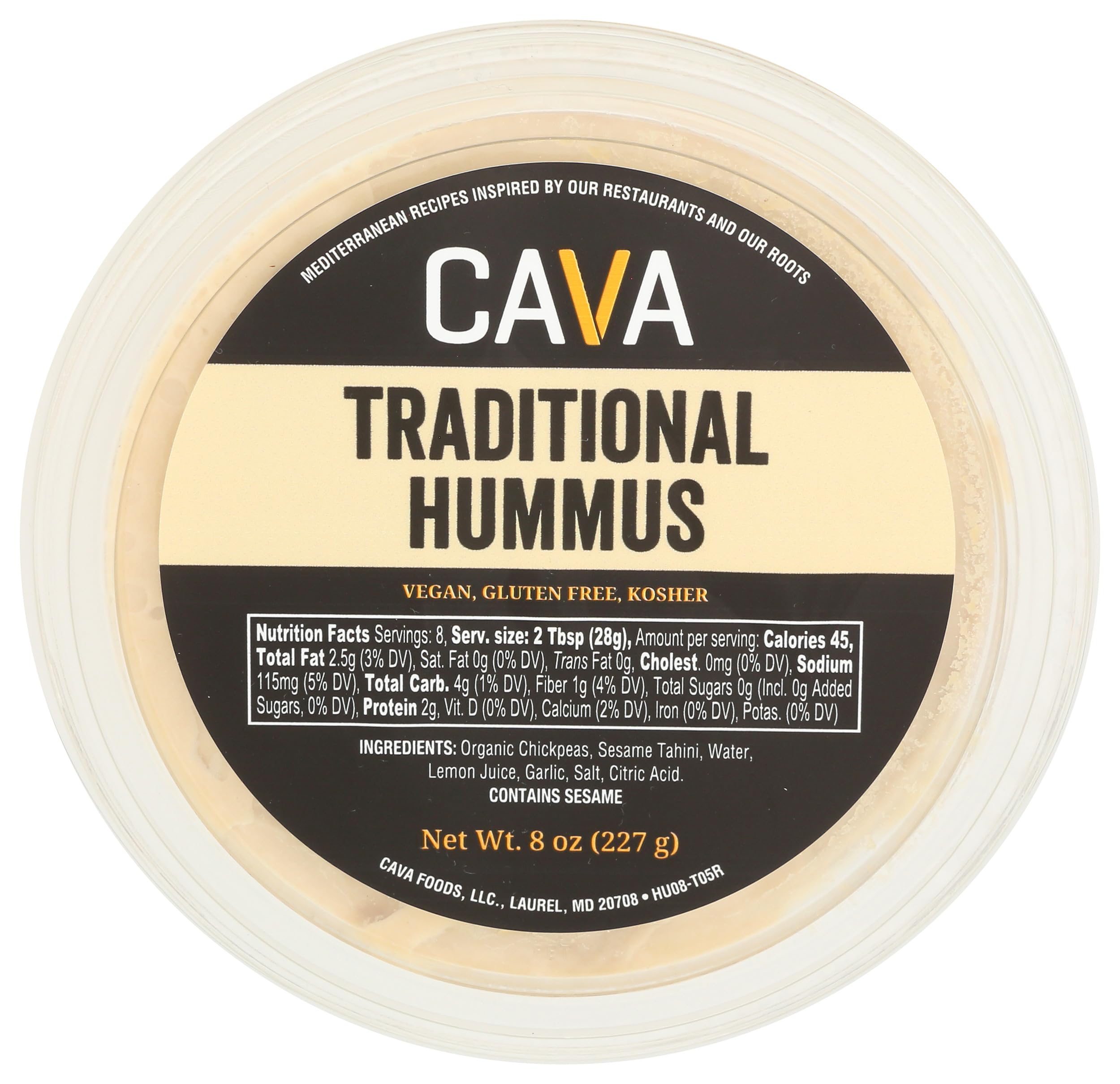 Cava Mezze CAVA Traditional Hummus, 8 OZ