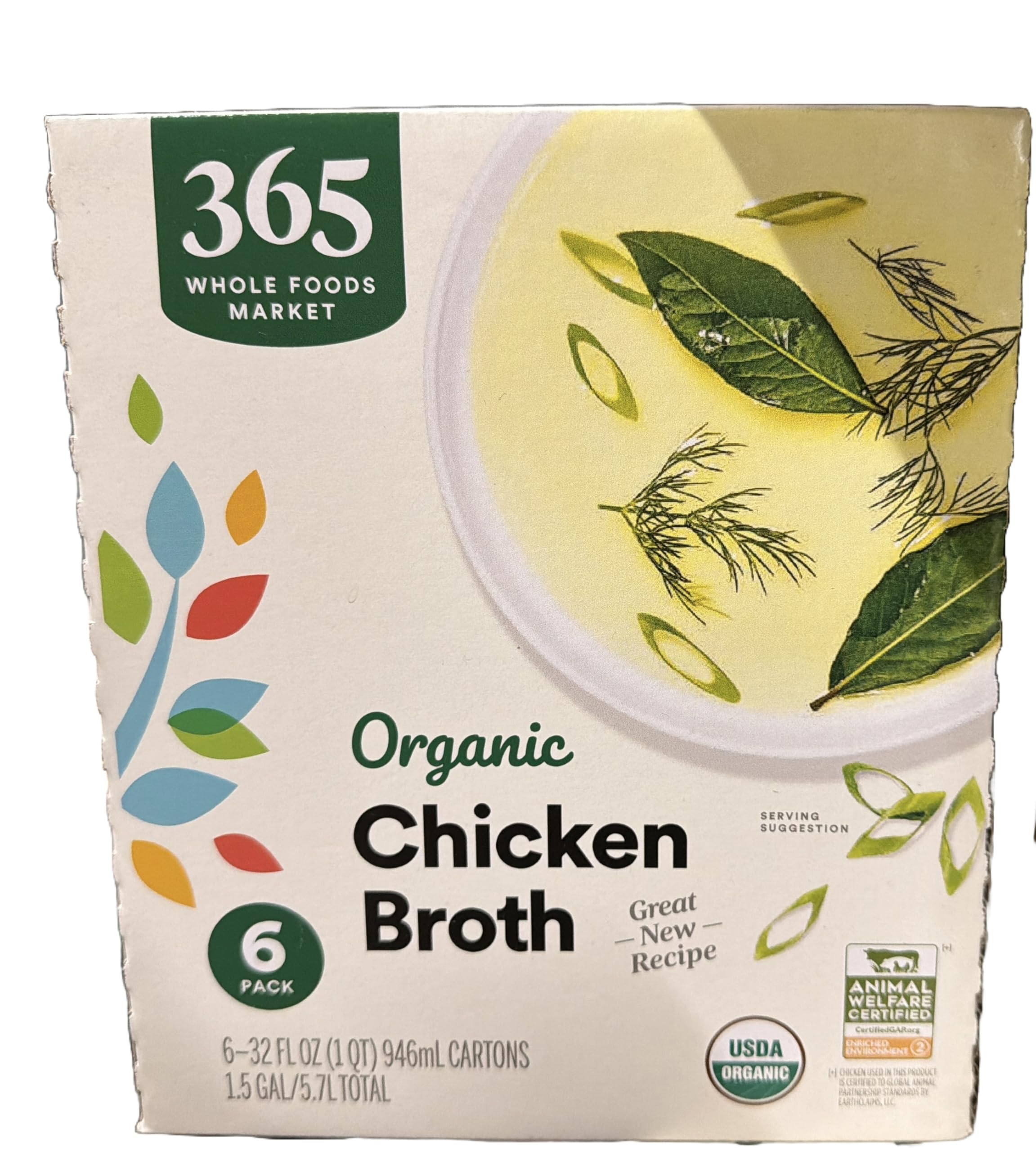 365 by Whole Foods Market Organic Chicken Broth, 192 FZ