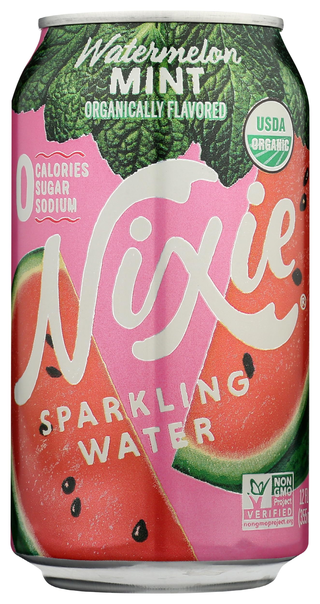Nixie Sparkling Water, Water Sparkling Watermelon Mint Organic Single, 12 Fl Oz