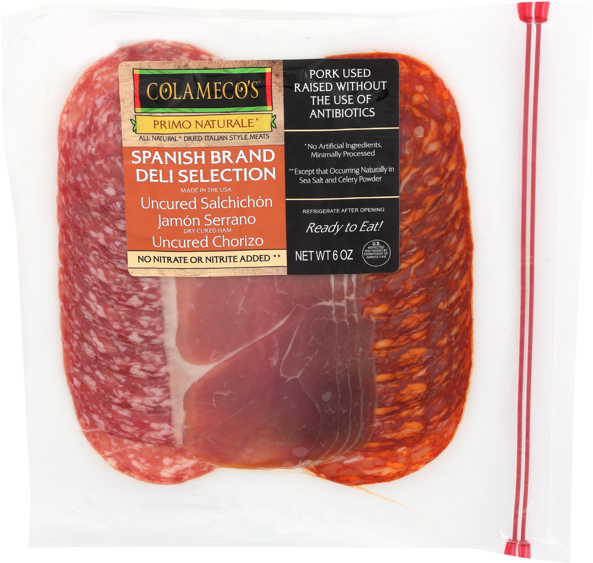 Colameco, Salami Spanish Deli Selection Sliced, 6 Ounce