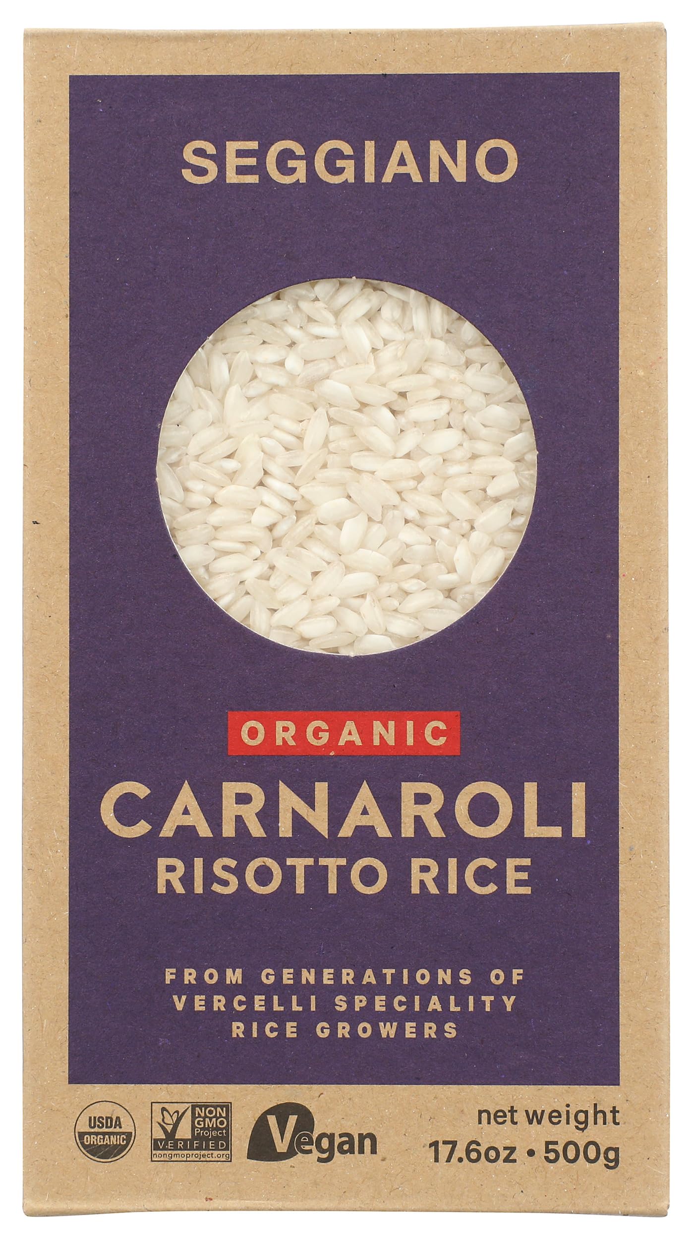 Rice Carnaroli Risotto Organic, 18 Ounce