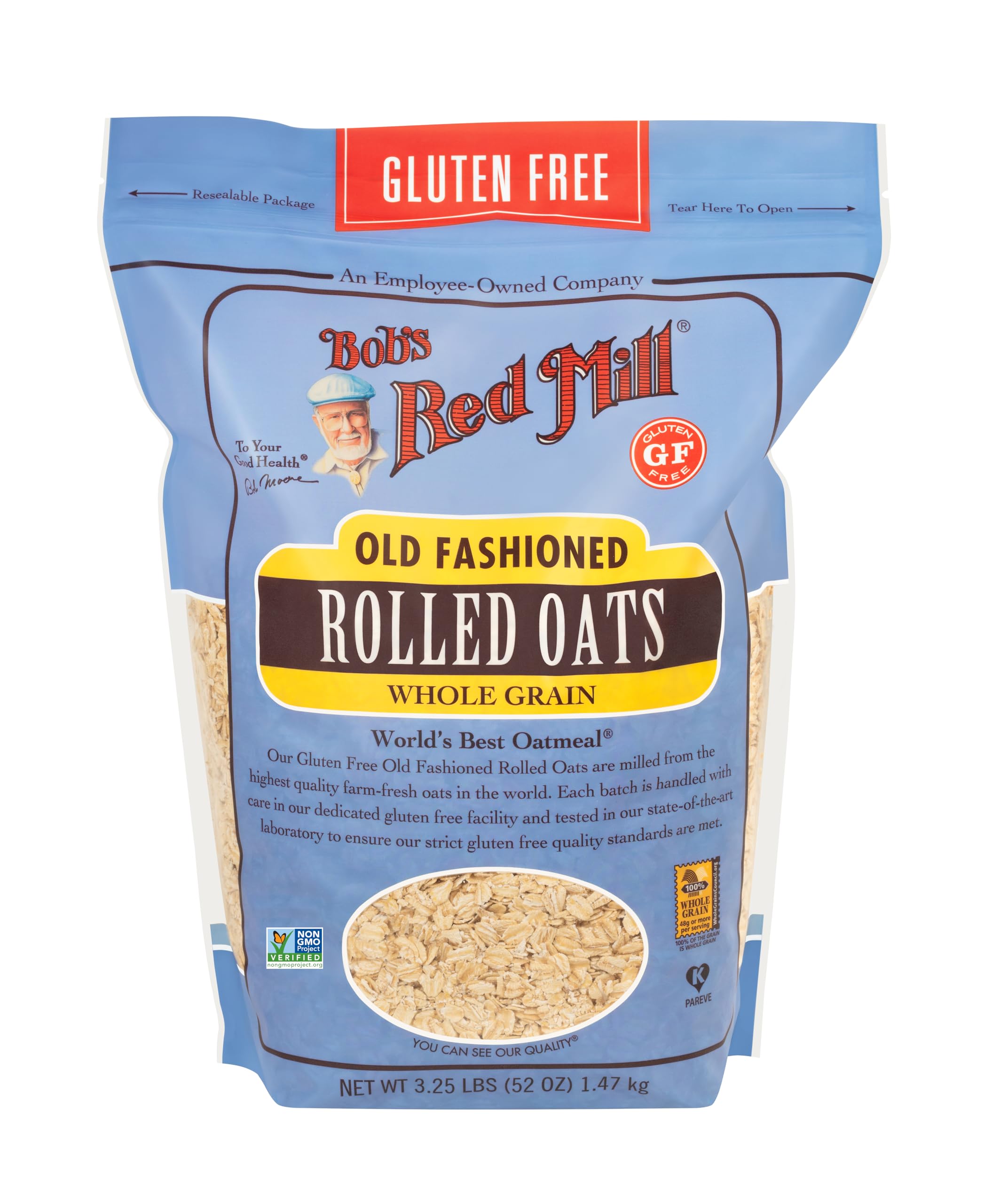 Bob's Red Mill Gluten Free Old Fashioned Rolled Oats, 52oz