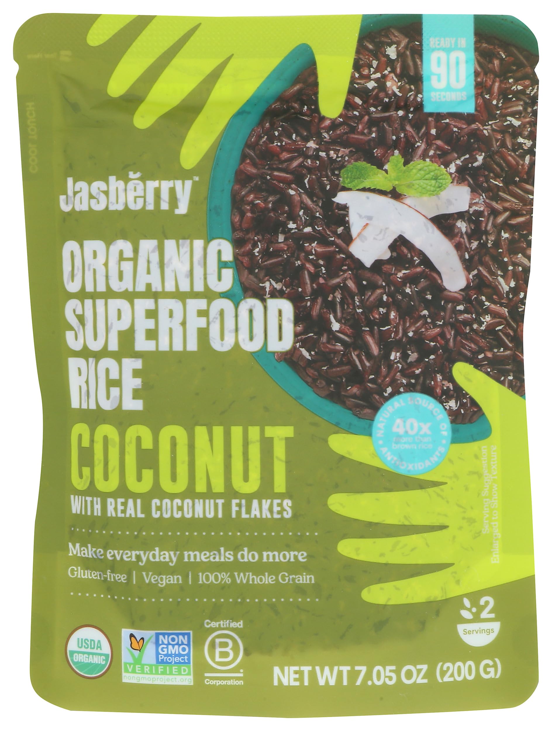 Jasberry Organic Coconut Superfood Rice, 7.05 OZ