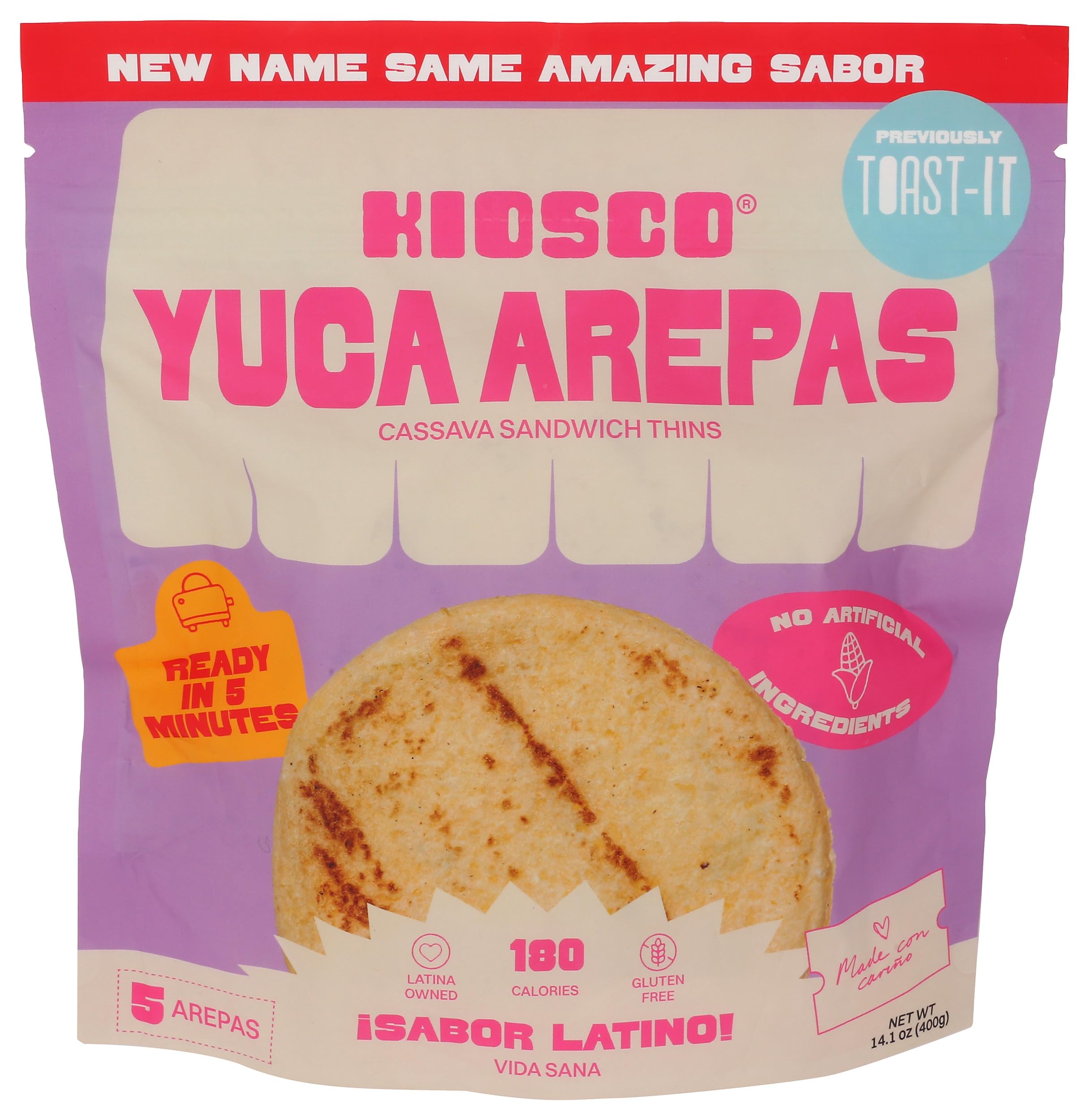Kiosco Cassava Arepas 5 Count, 17.63 OZ