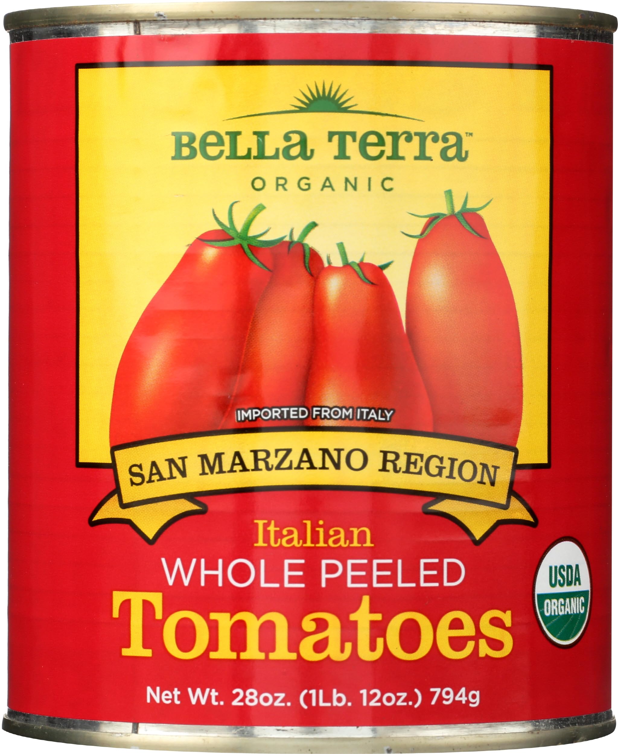Bella Terra San Marzano Region Whole Peeled Tomatoes, 28 oz