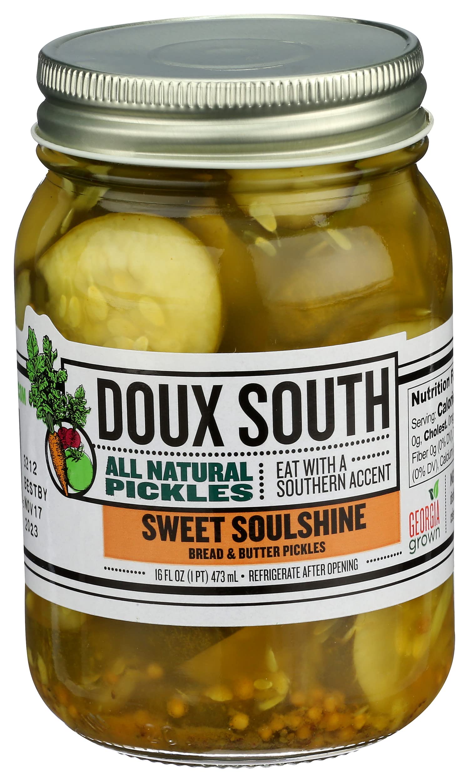 Pickle Slices Sweet Soulshine, 16 Ounce