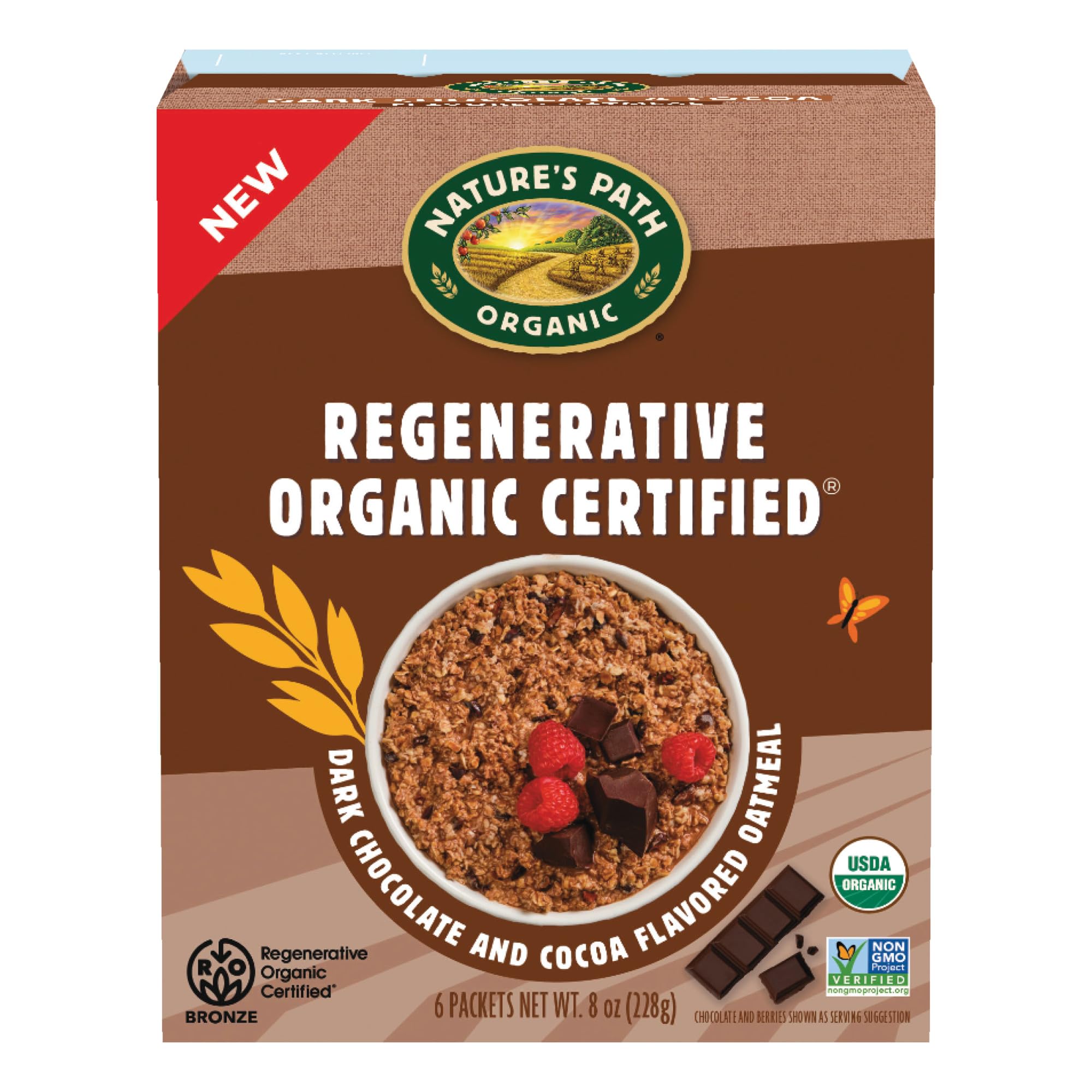 Nature's Path Organic Dark Chocolate & Cocoa Oatmeal, 8 oz (Pack of 1)