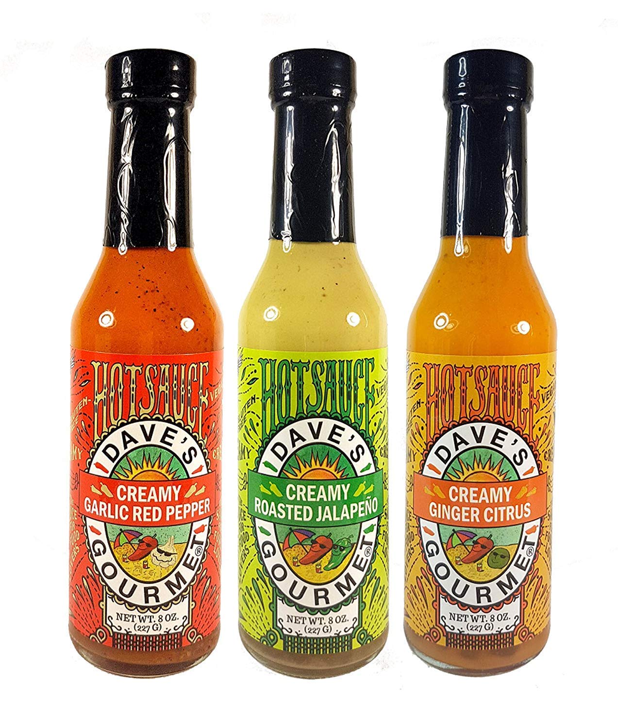 Dave's Gourmet Creamy Roasted Jalapeno Hot Sauce, 8 Ounce