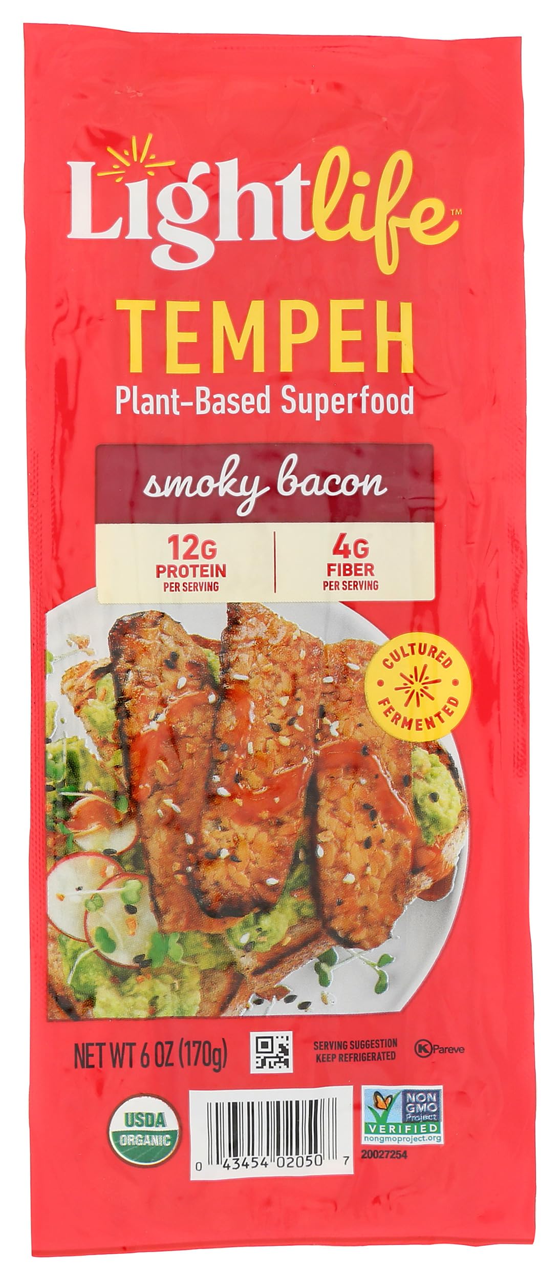 Lightlife Foods Organic Tempeh Smoky Bacon, 6 OZ