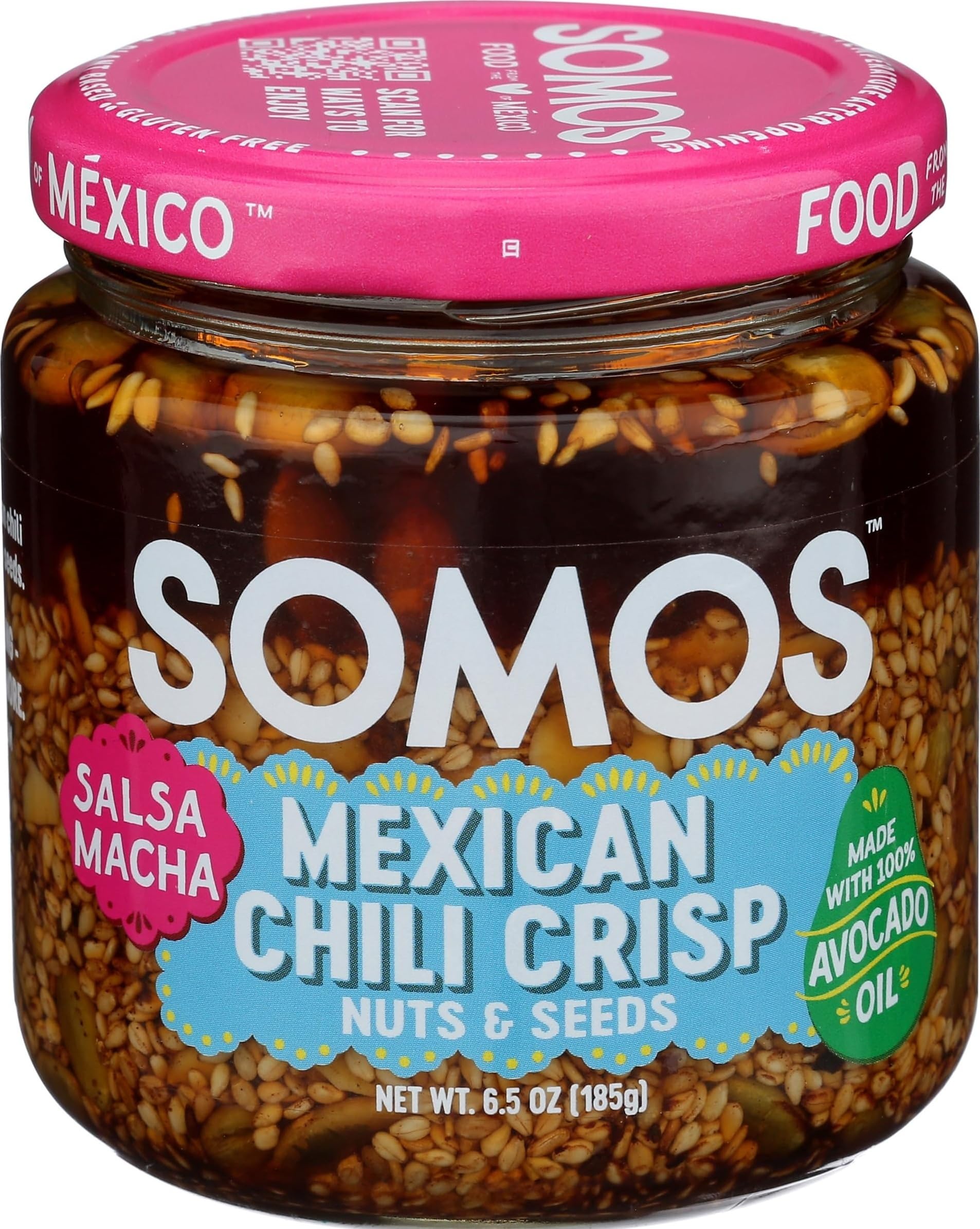 Somos, Chili Crisp Salsa Macha With Nuts, 7 Ounce