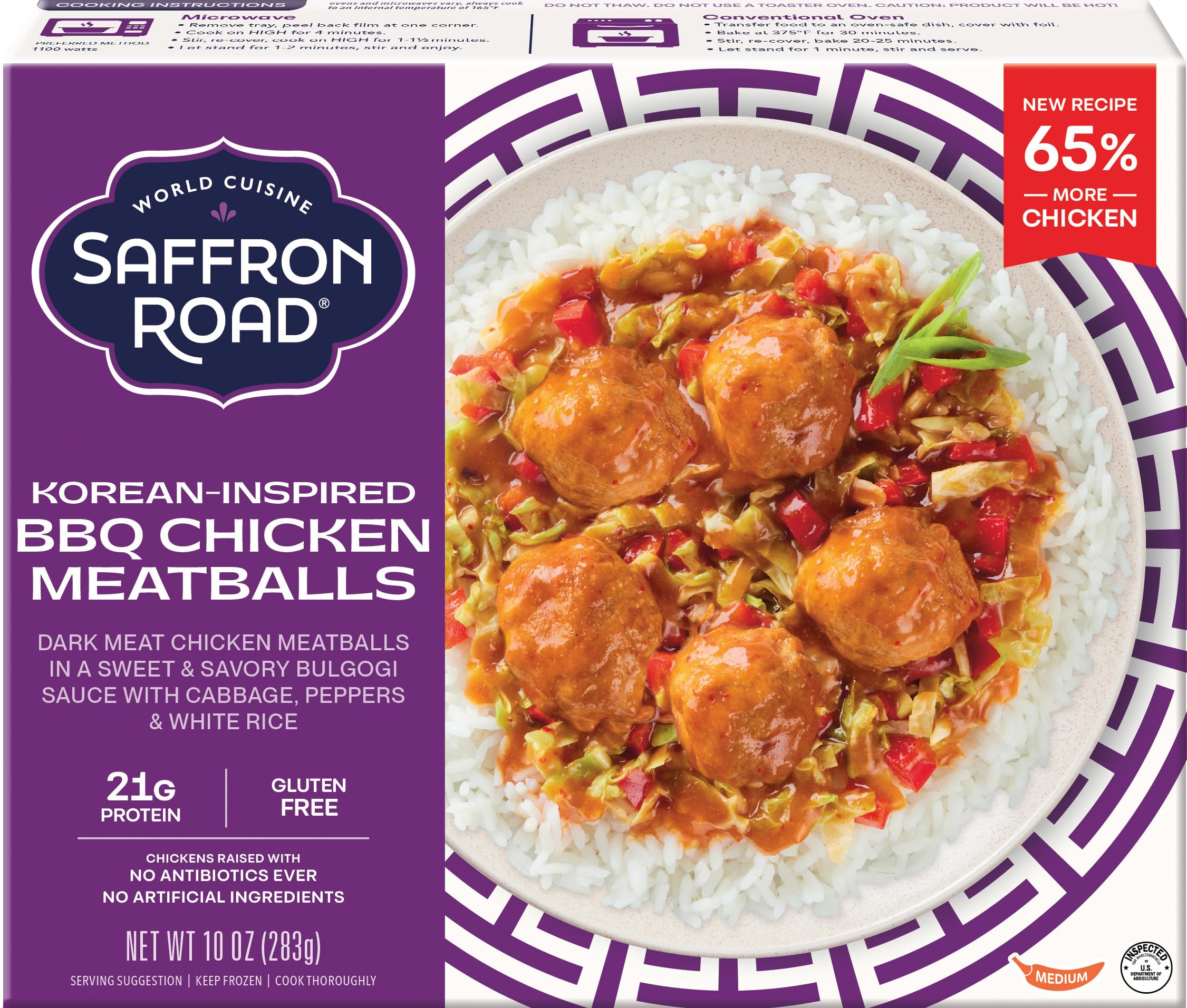 Frozen, Meatballs Chicken Korean Barbeque, 10 Ounce