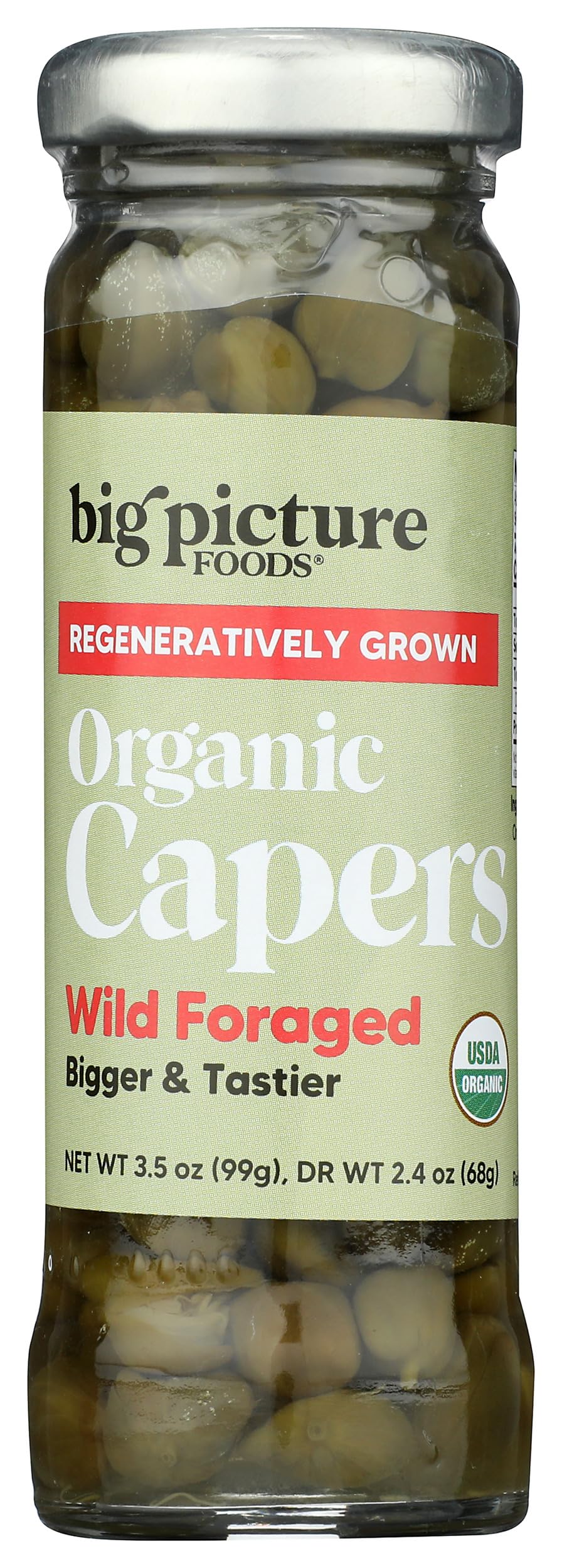 Capers Wild Foraged Organic, 3.5 Ounce