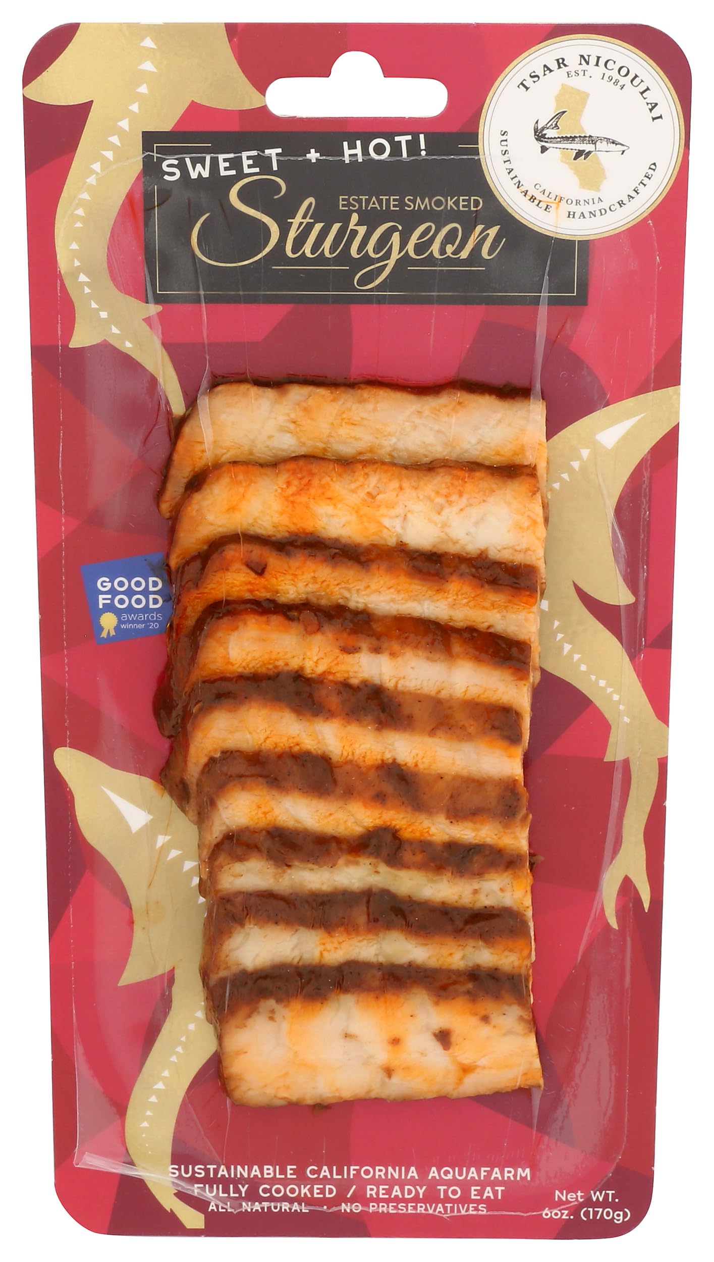 Hot & Sweet Smoked Sturgeon Pate, 6 Ounce