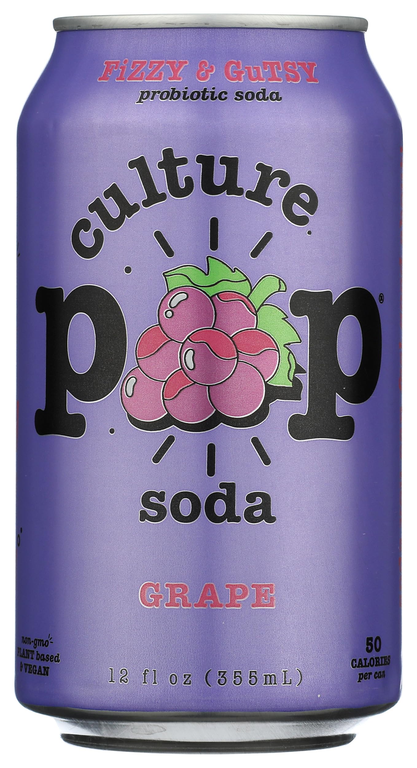 Culture Pop Soda Grape Soda, 12 FZ