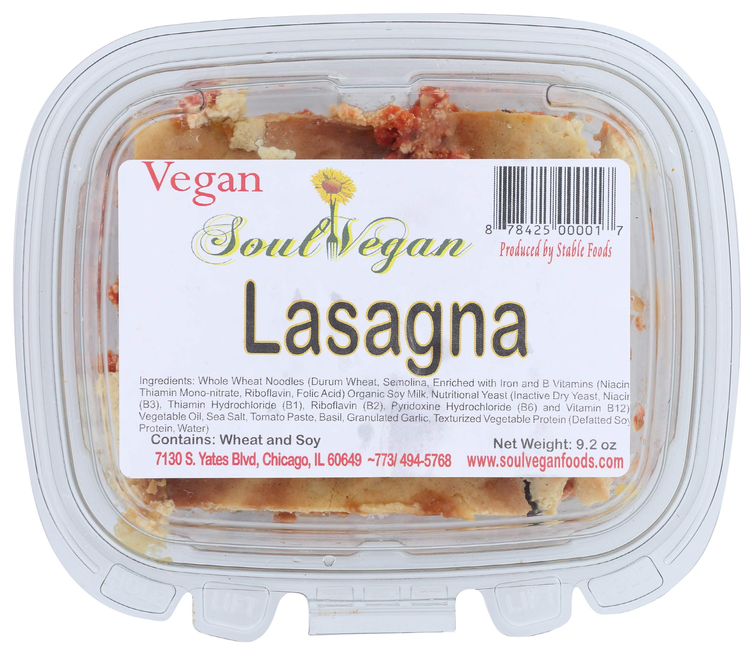 Soul Vegan Vegan Lasagna, 9.2 Oz
