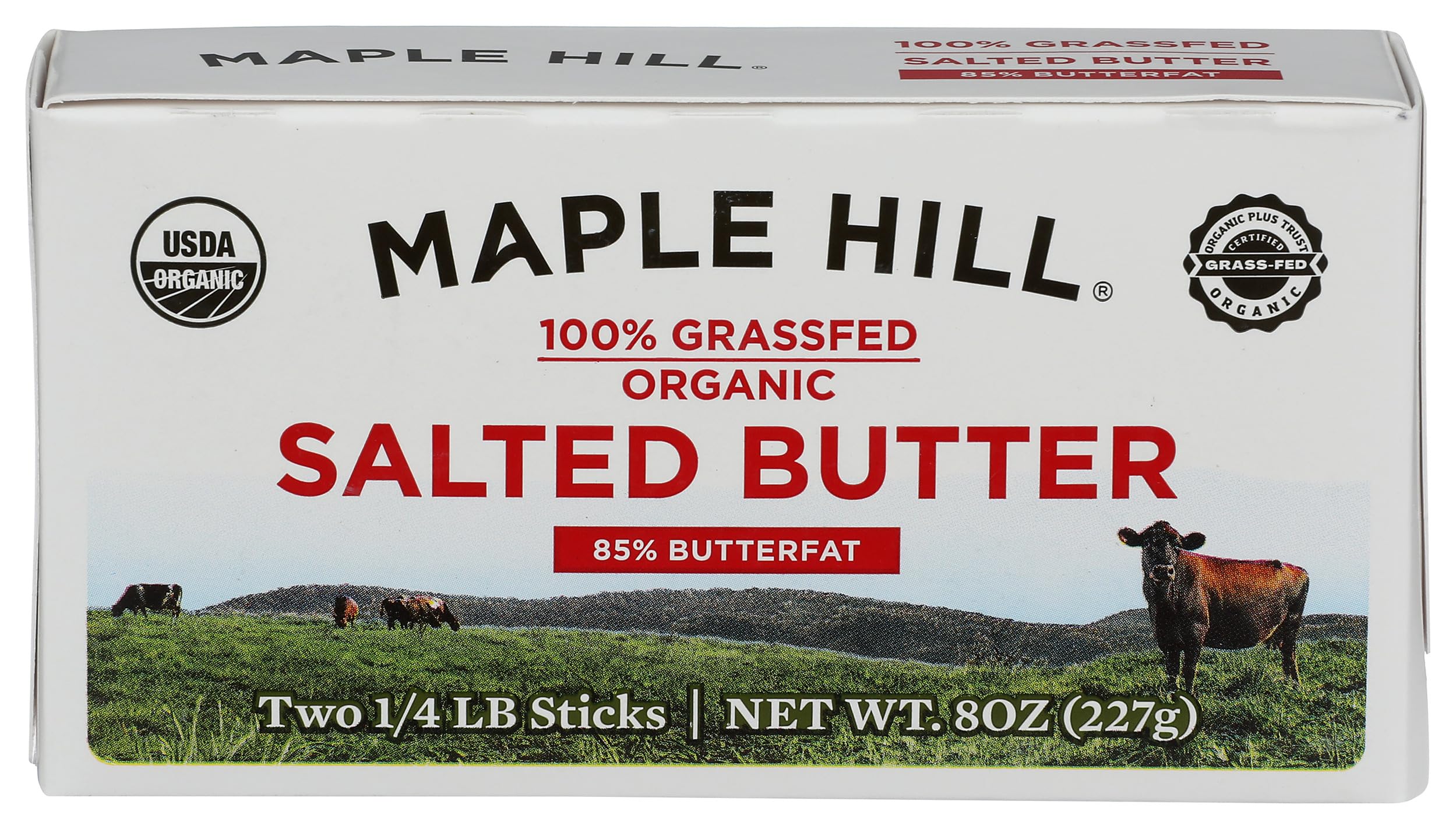 Maple Hill Creamery Organic Salted Butter, 8 Ounce