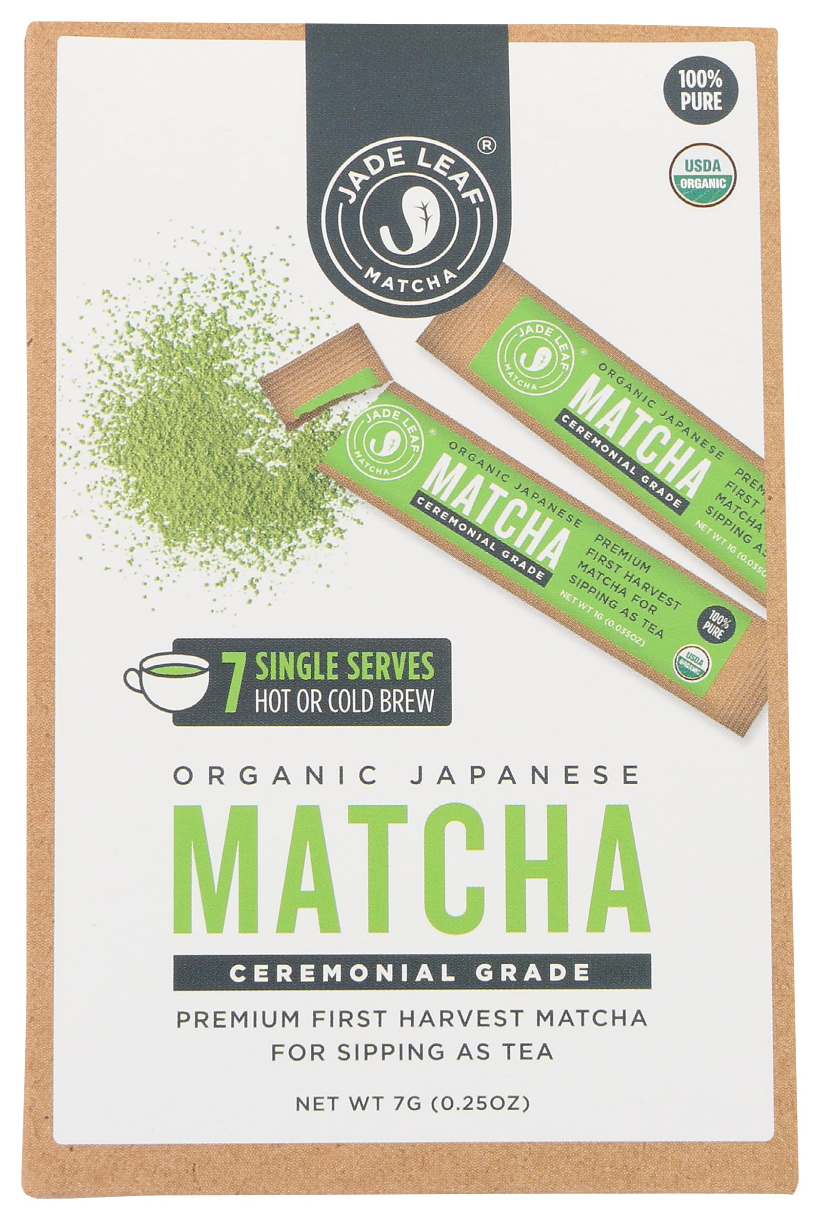 Matcha Japanese Ceremonial Grade Organic, 7 Count, 7 Gram