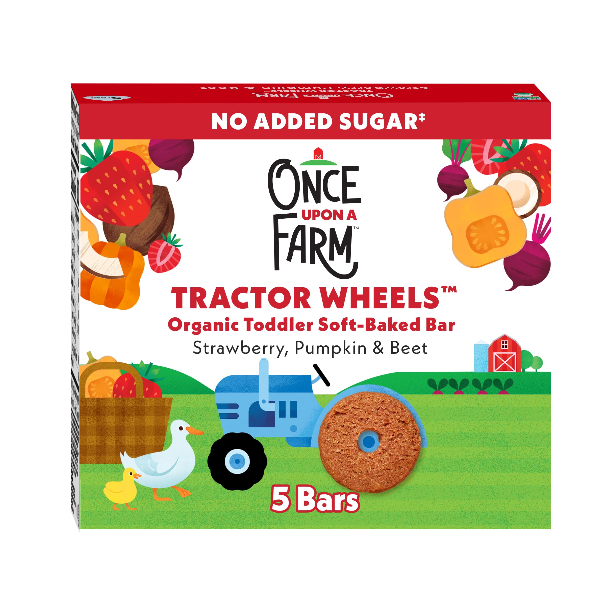 Once Upon A Farm Tractor Wheel Bar, Strawberry, Pumpkin & Beet