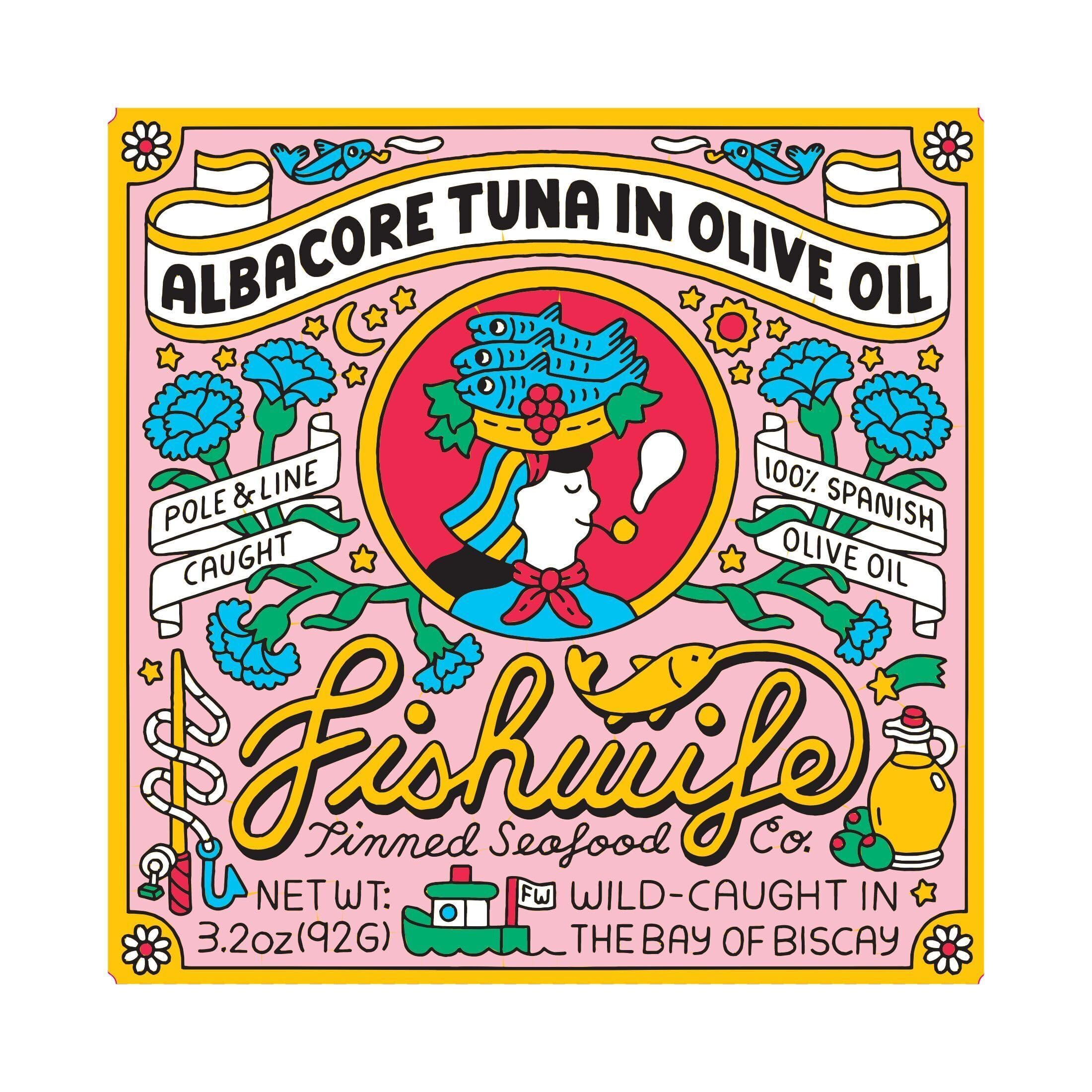 Fishwife Albacore Tuna in Olive Oil (1-Pack) | Premium Tinned Fish | MSC-Certified Seafood | High Protein, Gluten Free, Paleo Friendly, Omega-3s | Wild-Caught Tuna from South Africa Fishery