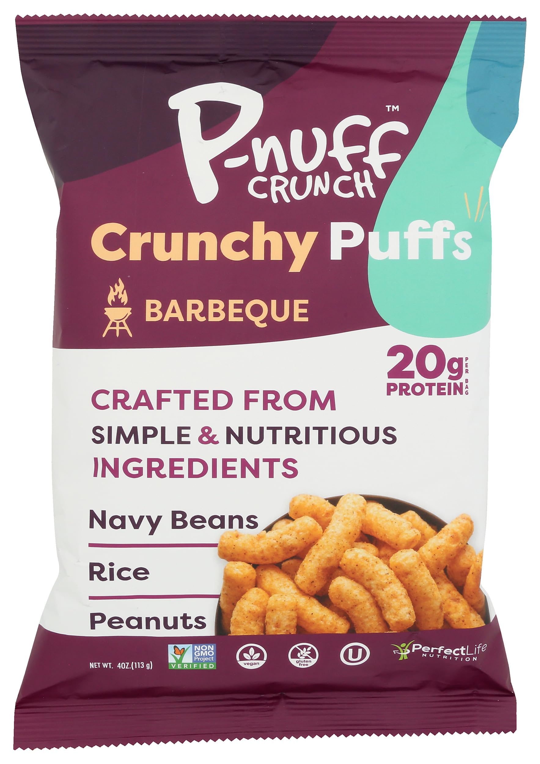 P-Nuff Crunch Barbeque Peanut Puffs, 4 OZ