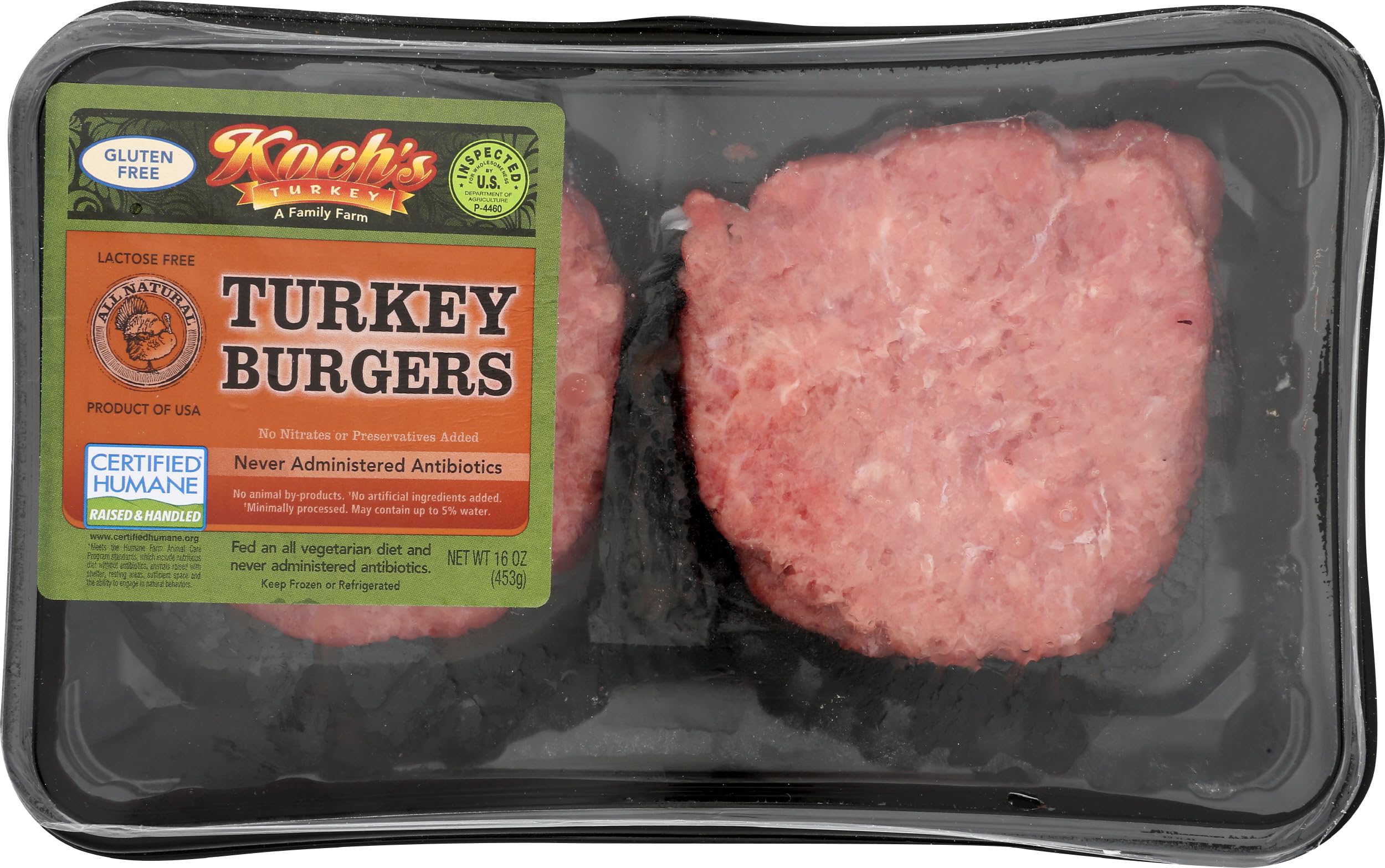 Kochs Turkey Farm Ground Turkey Thigh Patties, 16 OZ