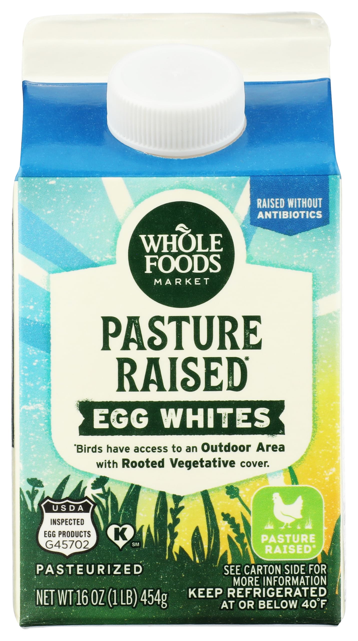 Whole Foods Market Pasture Raised Liquid Egg Whites 16oz, 16 OZ