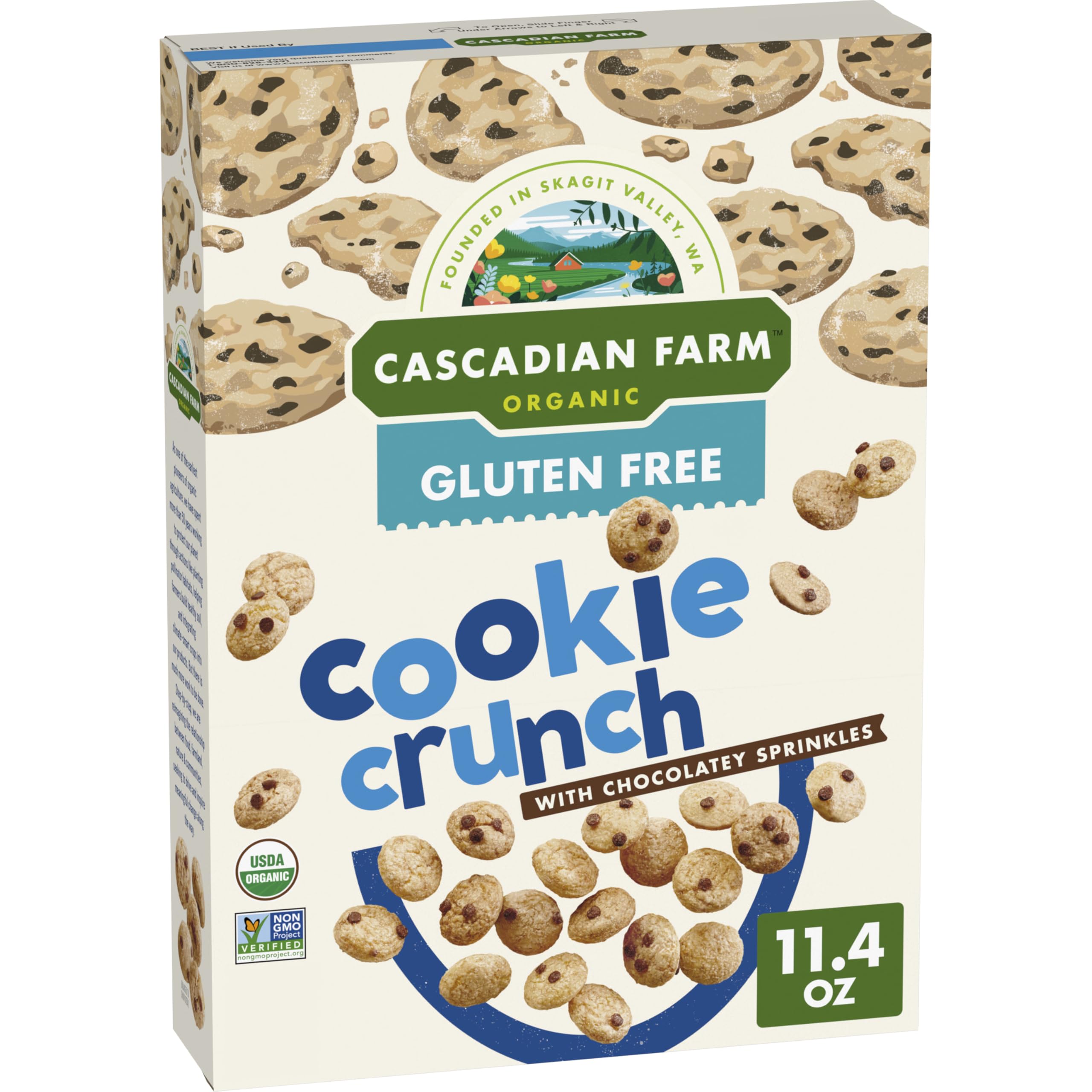 Cascadian Farm Organic Cookie Crunch Cereal, Gluten Free, Whole Grain, 11.4 oz