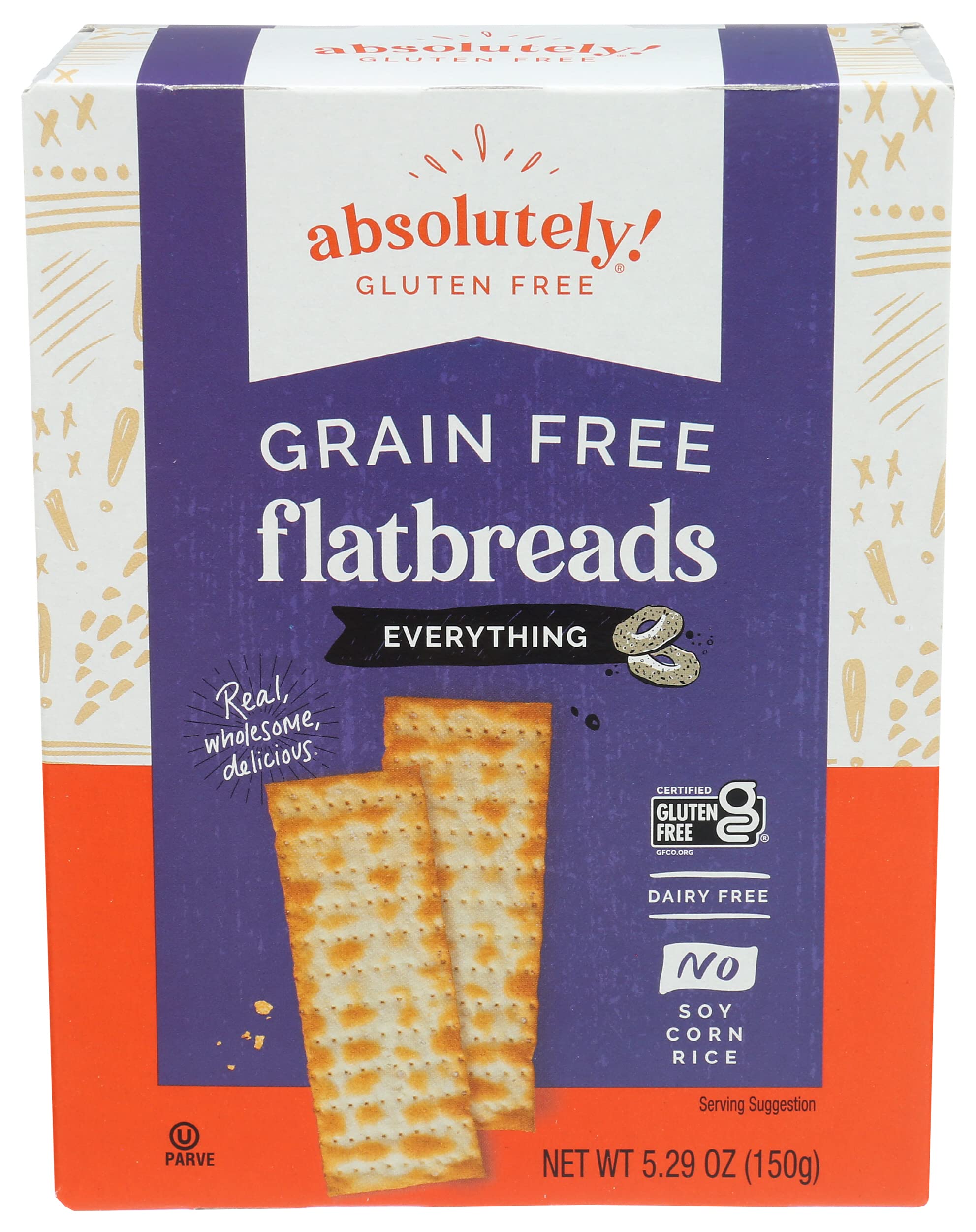 Absolutely Gluten Free Everything Flatbread, 5.29 Ounce