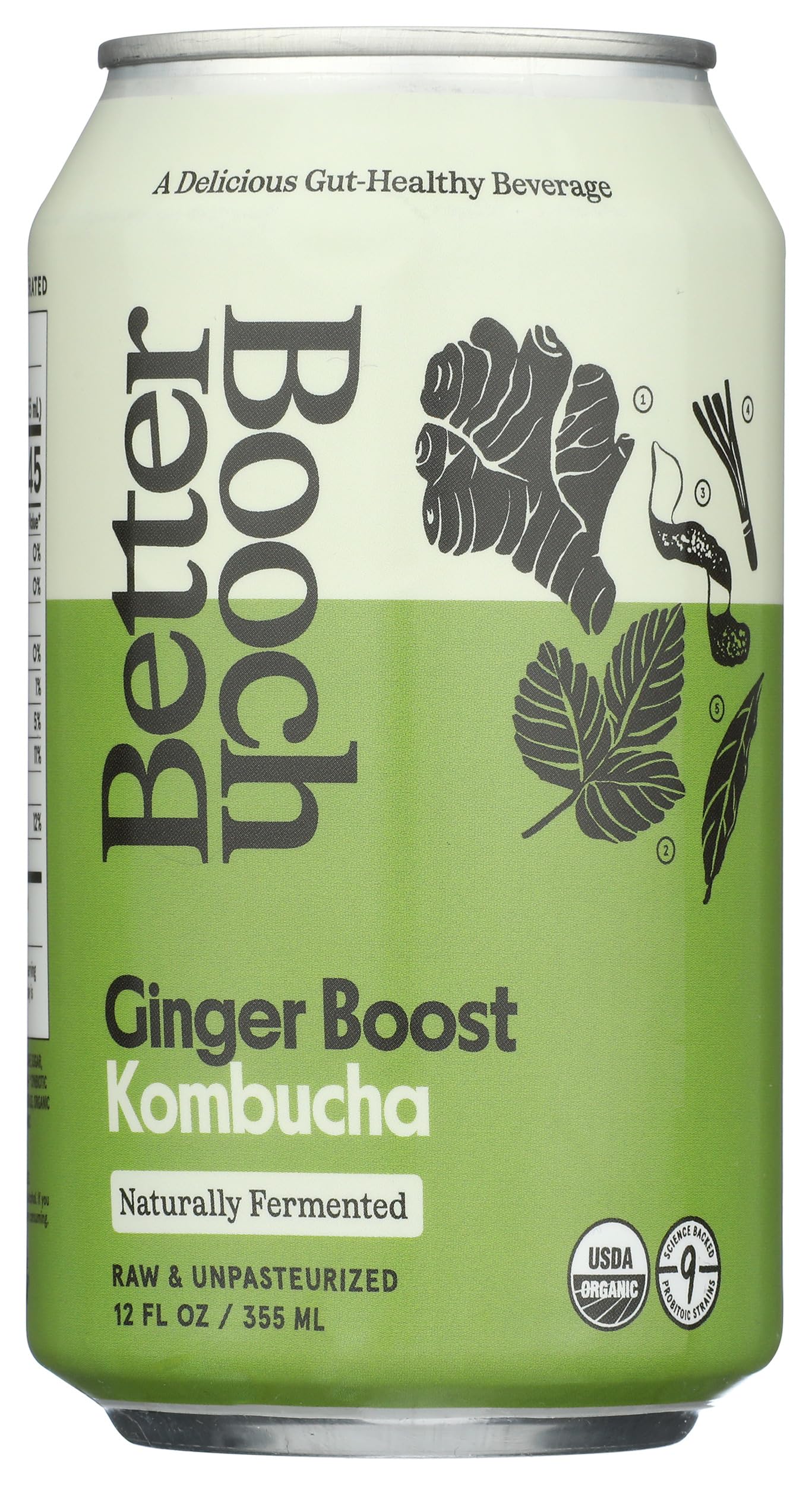 Better Booch Organic Ginger Boost Kombucha, 12 FZ