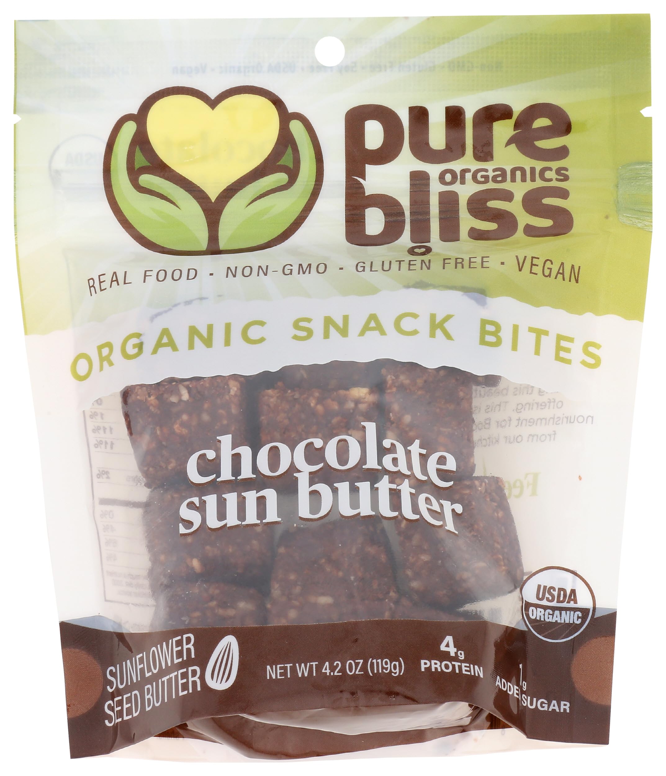 Energy Bites Chocolate Sun Butter Sprouted Seed Organic, 4.2 Ounce
