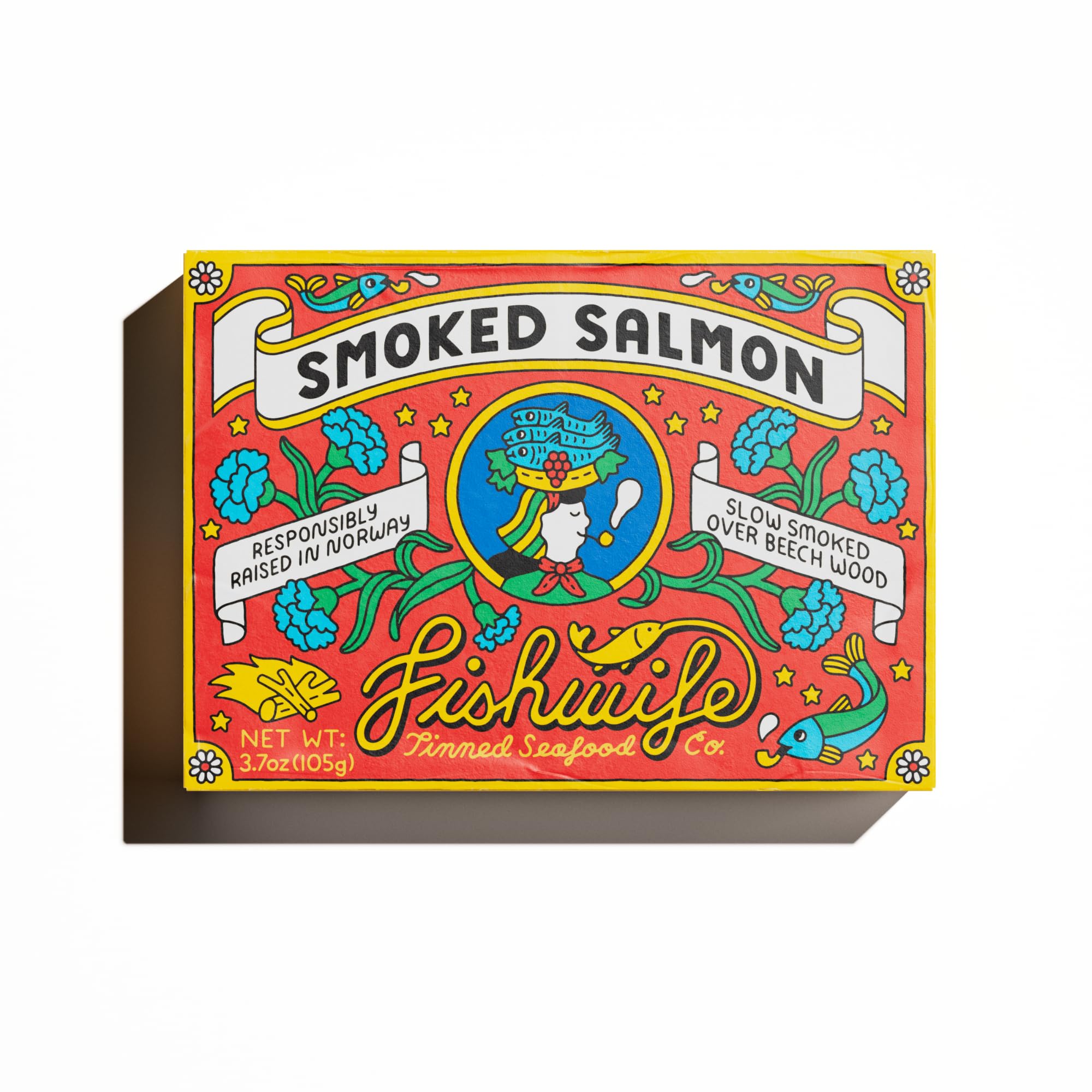 Fishwife Smoked Salmon (1-Pack) | Premium Tinned Fish | ASC-Certified | Gluten Free, High Protein, Paleo Friendly, Omega-3s | Hand-Packed w/ Spanish Olive Oil | Farmed from Norway