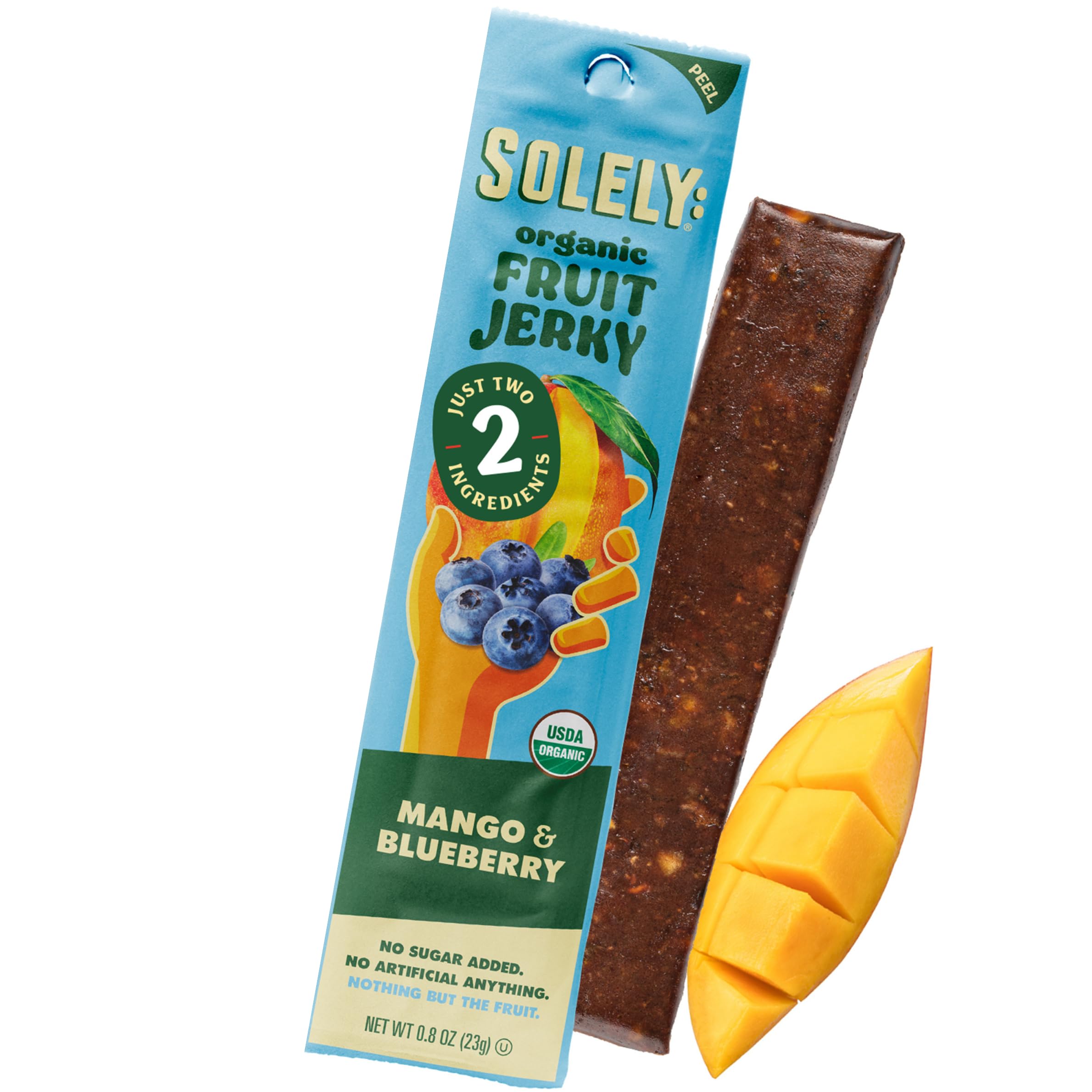 Solely, Organic Mango Blueberry Fruit Jerky, 0.8 Ounce