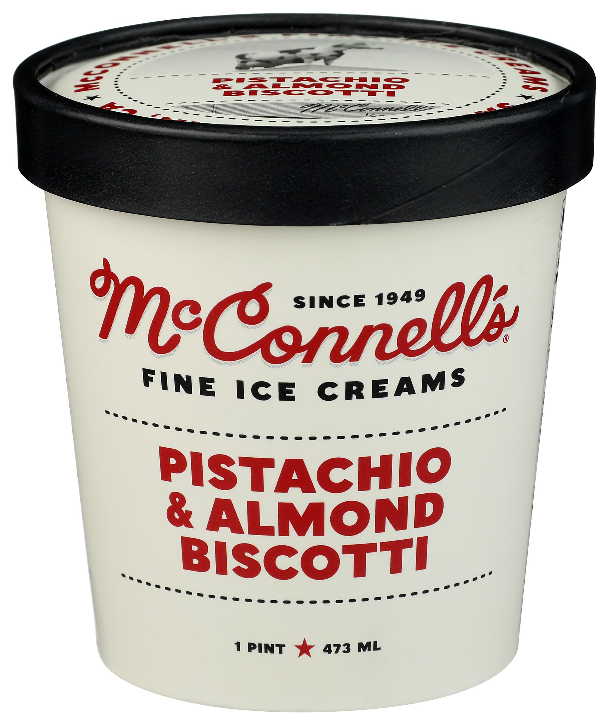McConnells Pistachio & Almond Biscotti Ice Cream, 1 PT