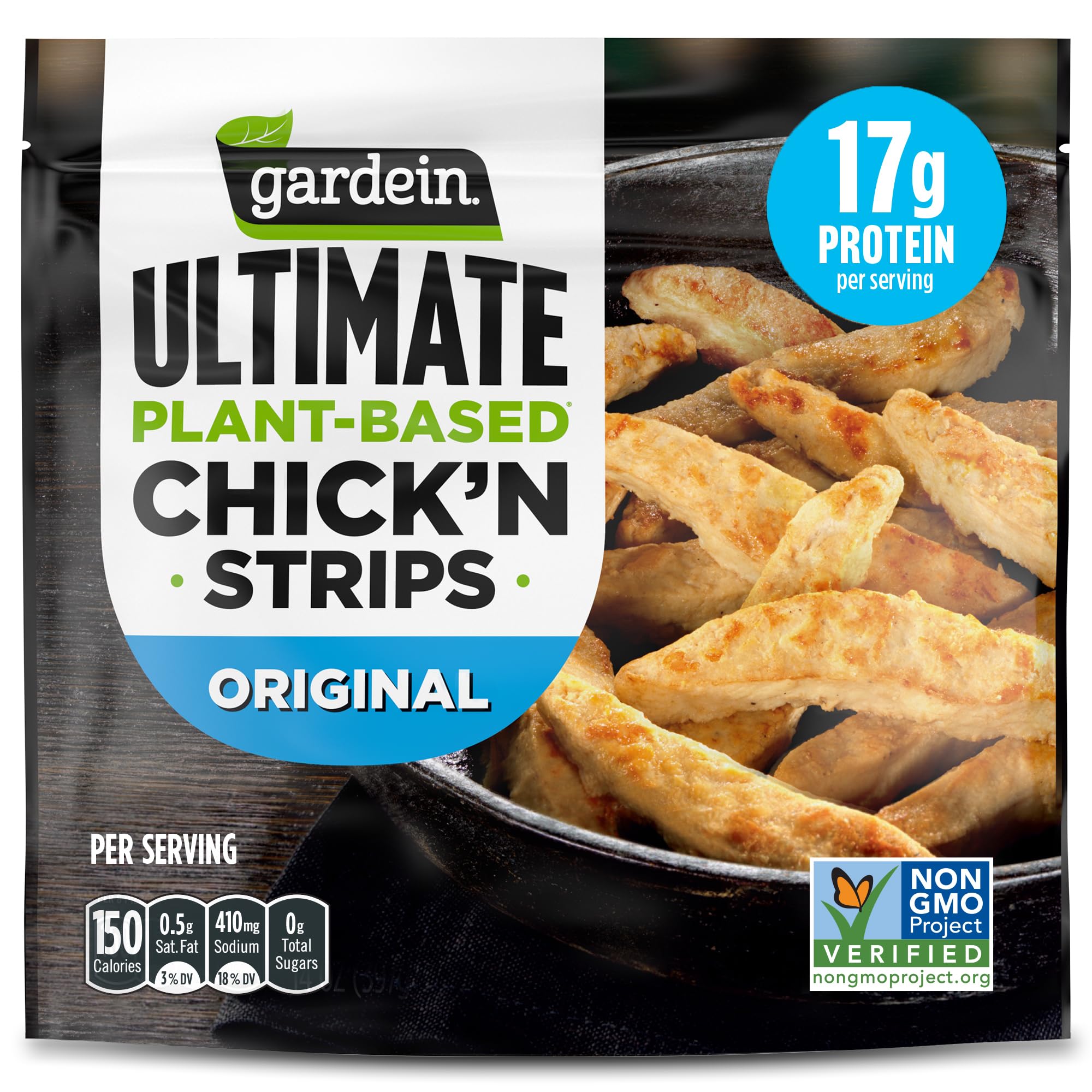 Gardein Ultimate Plant-Based Original Chick'n Strips, Vegan, Frozen Meat Alternative, 14 oz.