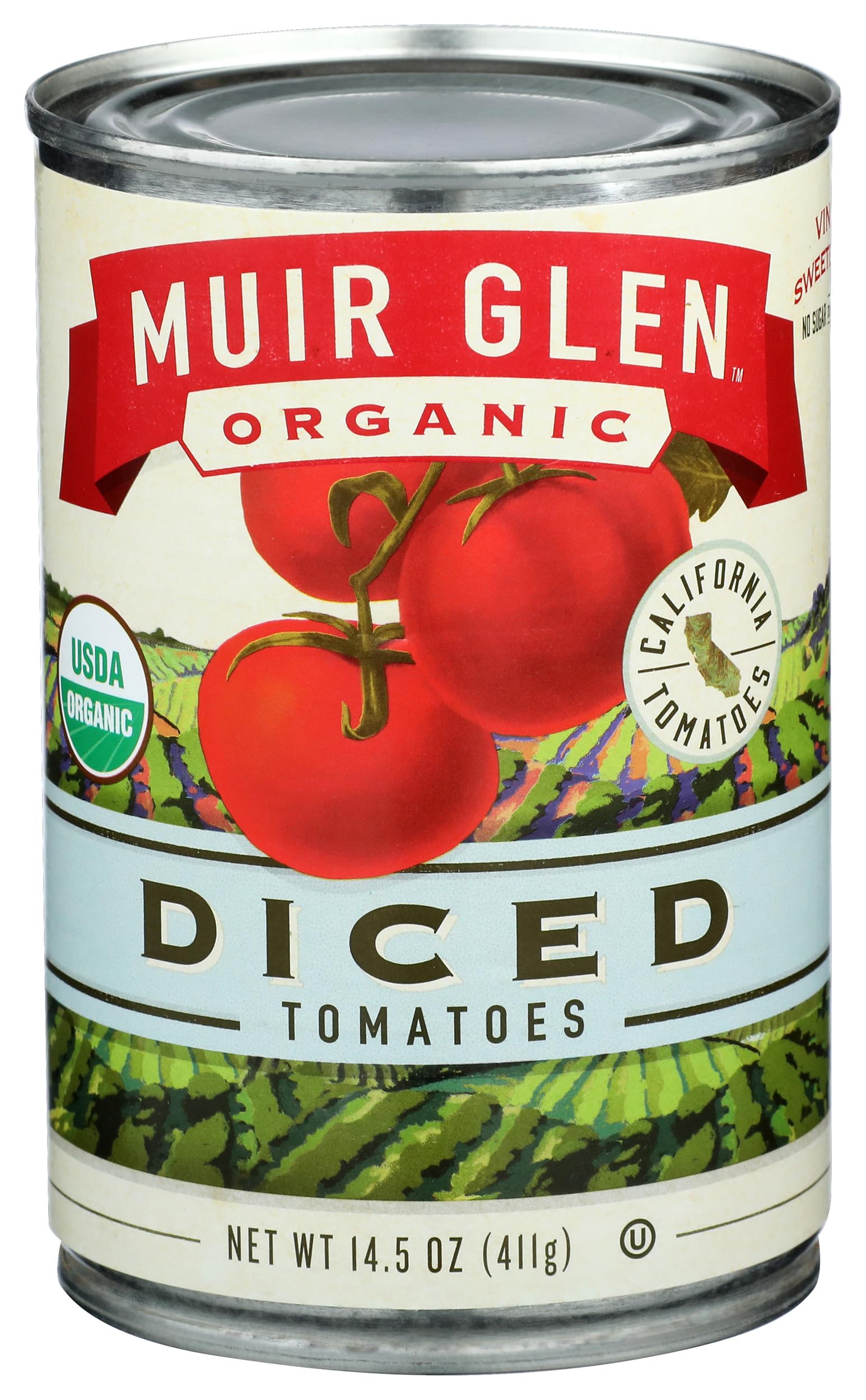 Muir Glen Organic Diced Tomatoes, 14.5 oz. | Canned Tomatoes, Peeled & Seasoned with Sea Salt, USDA Organic, Non-GMO Project Verified, Gluten Free, No Cholesterol